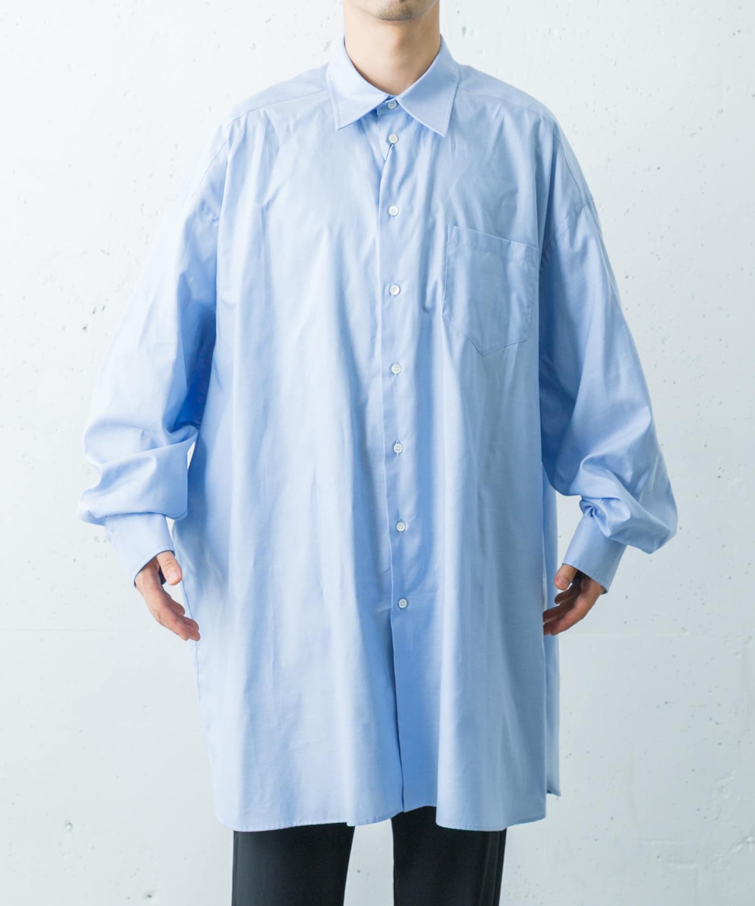 Maison Margiela Long-sleeved Shirts(40 L Blue 472): トップス