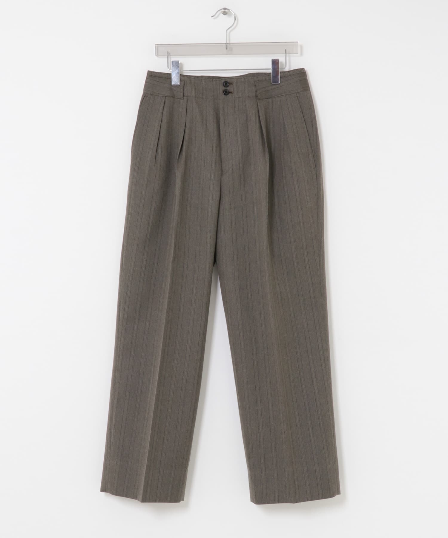 ULTERIOR　H.STRIPE TUCKED TROUSERS