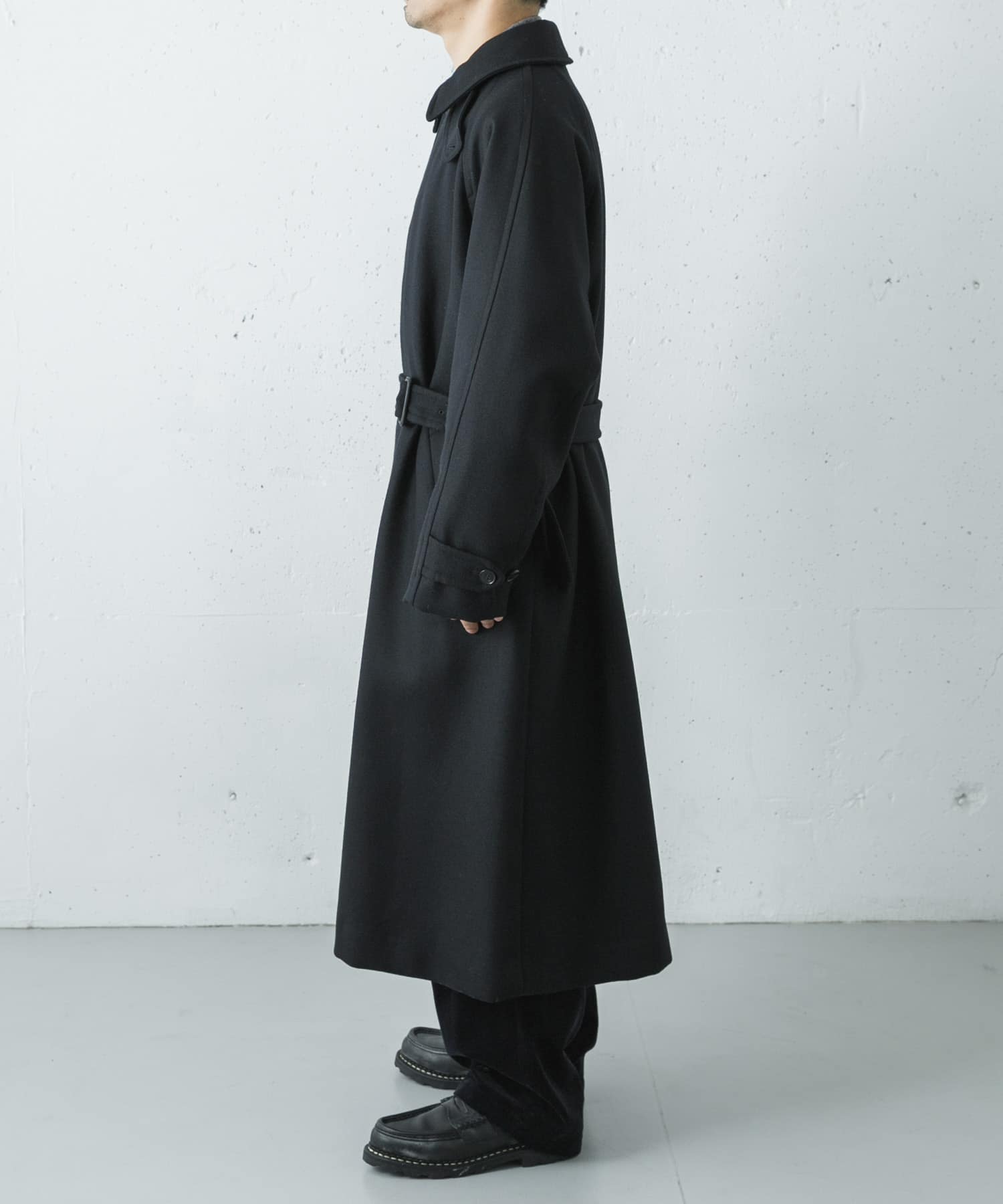 YLEVE SUPER100'S WOOL MELTON COAT(4 010 BLACK): アウター｜URBAN