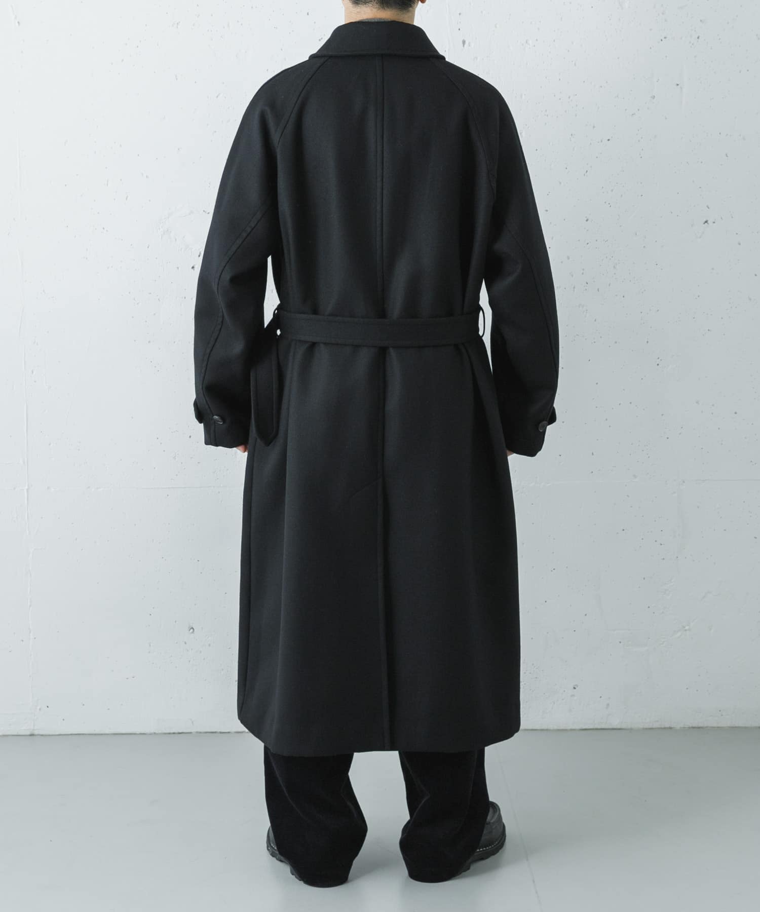 YLEVE SUPER100'S WOOL MELTON COAT(4 010 BLACK): アウター｜URBAN