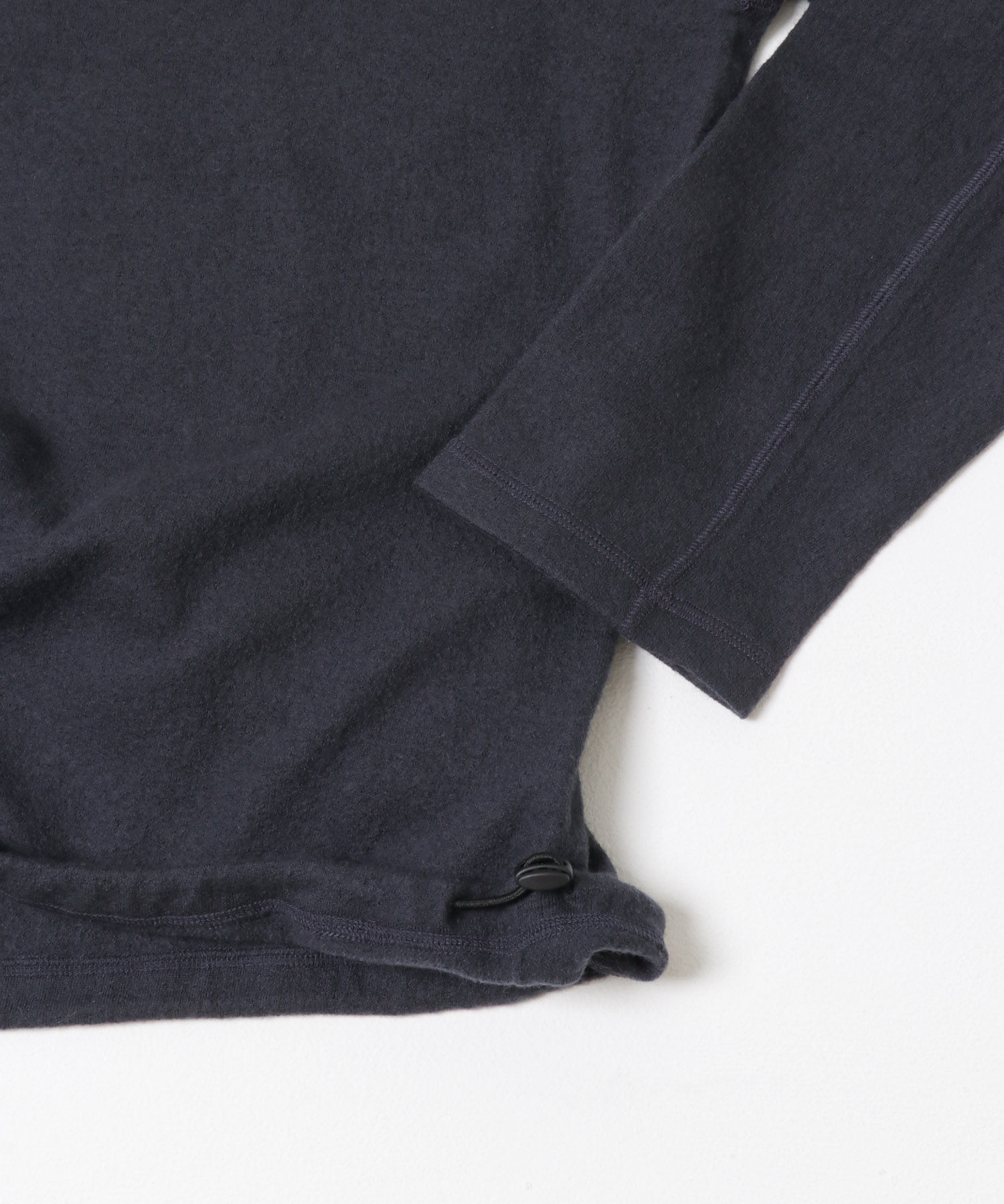 YLEVE　M.WOOL KNIT HALF ZIP PULLOVER 120 S NAVY 4
