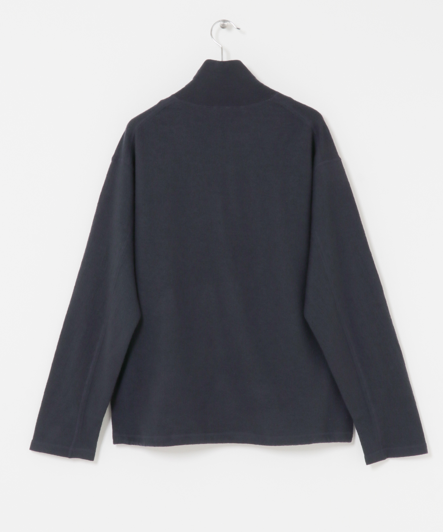YLEVE　M.WOOL KNIT HALF ZIP PULLOVER 120 S NAVY 4
