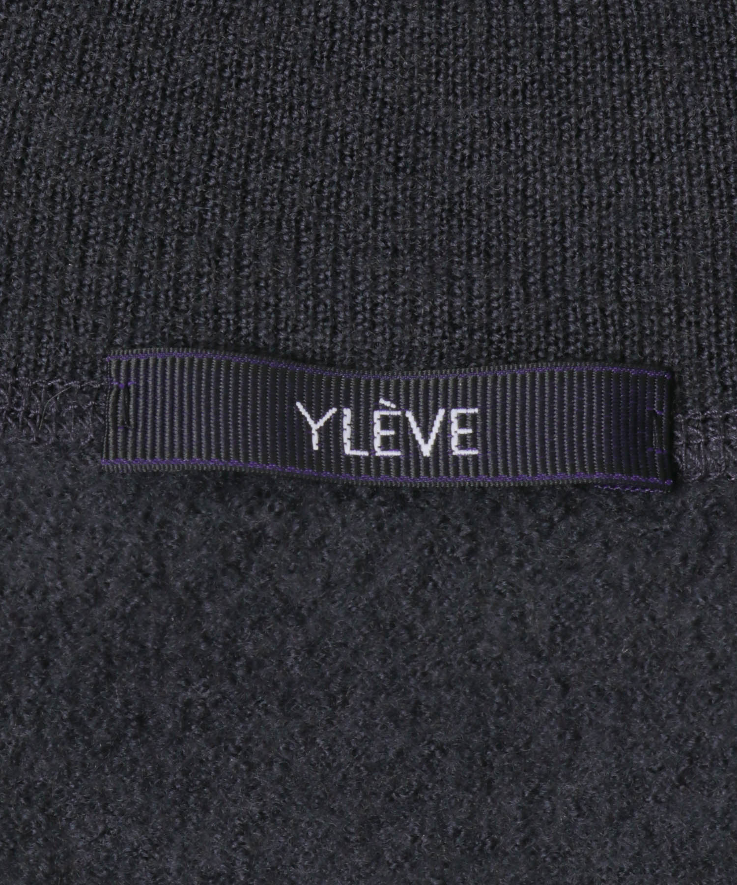 YLEVE　M.WOOL KNIT HALF ZIP PULLOVER 120 S NAVY 4