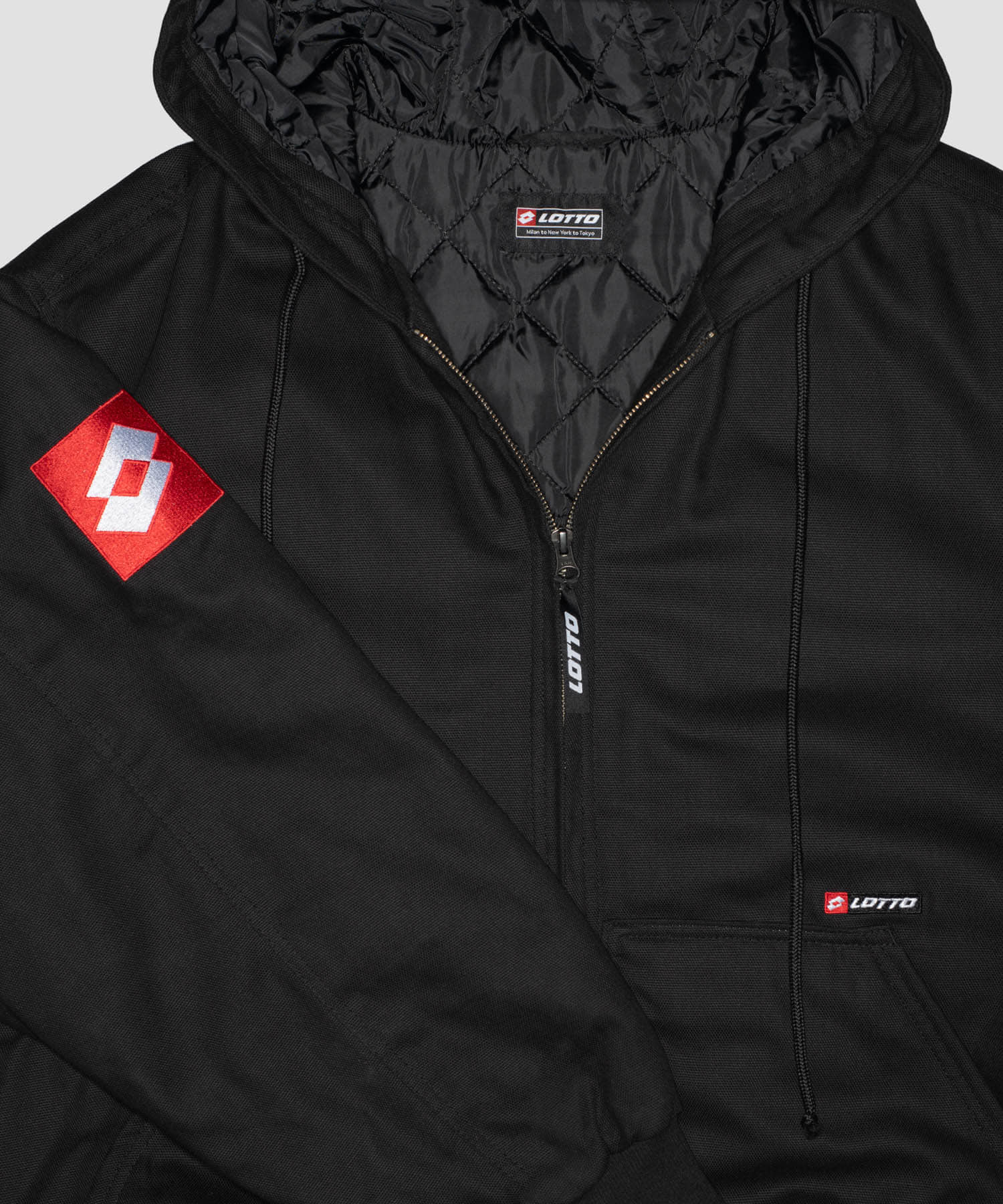 LOTTO　DUCK HOOD BLOUSON BLACK M