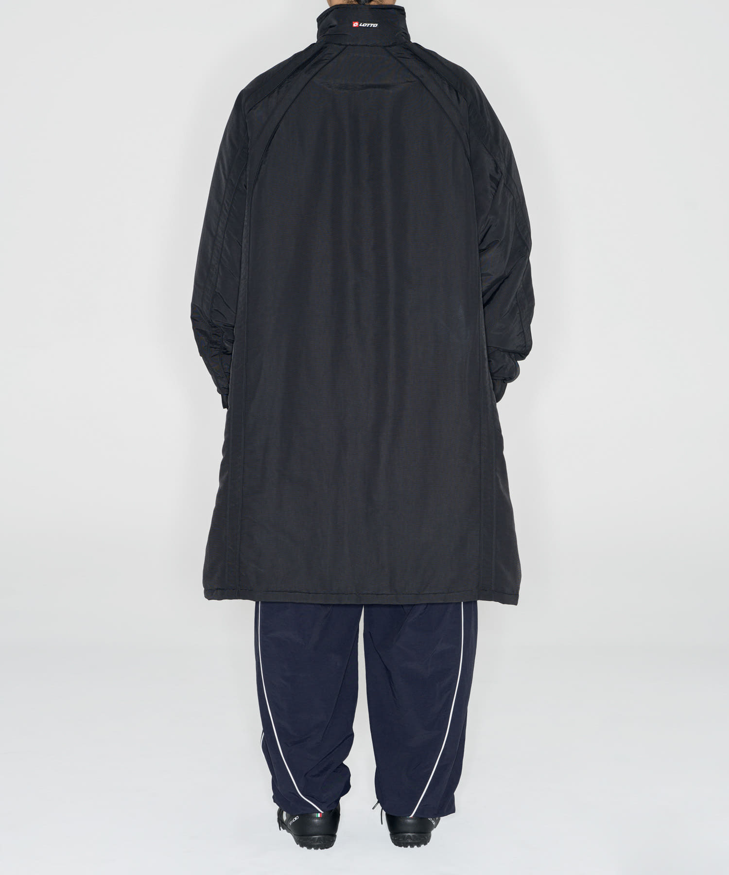 LOTTO　STAND COLLAR LONG COAT BLACK M