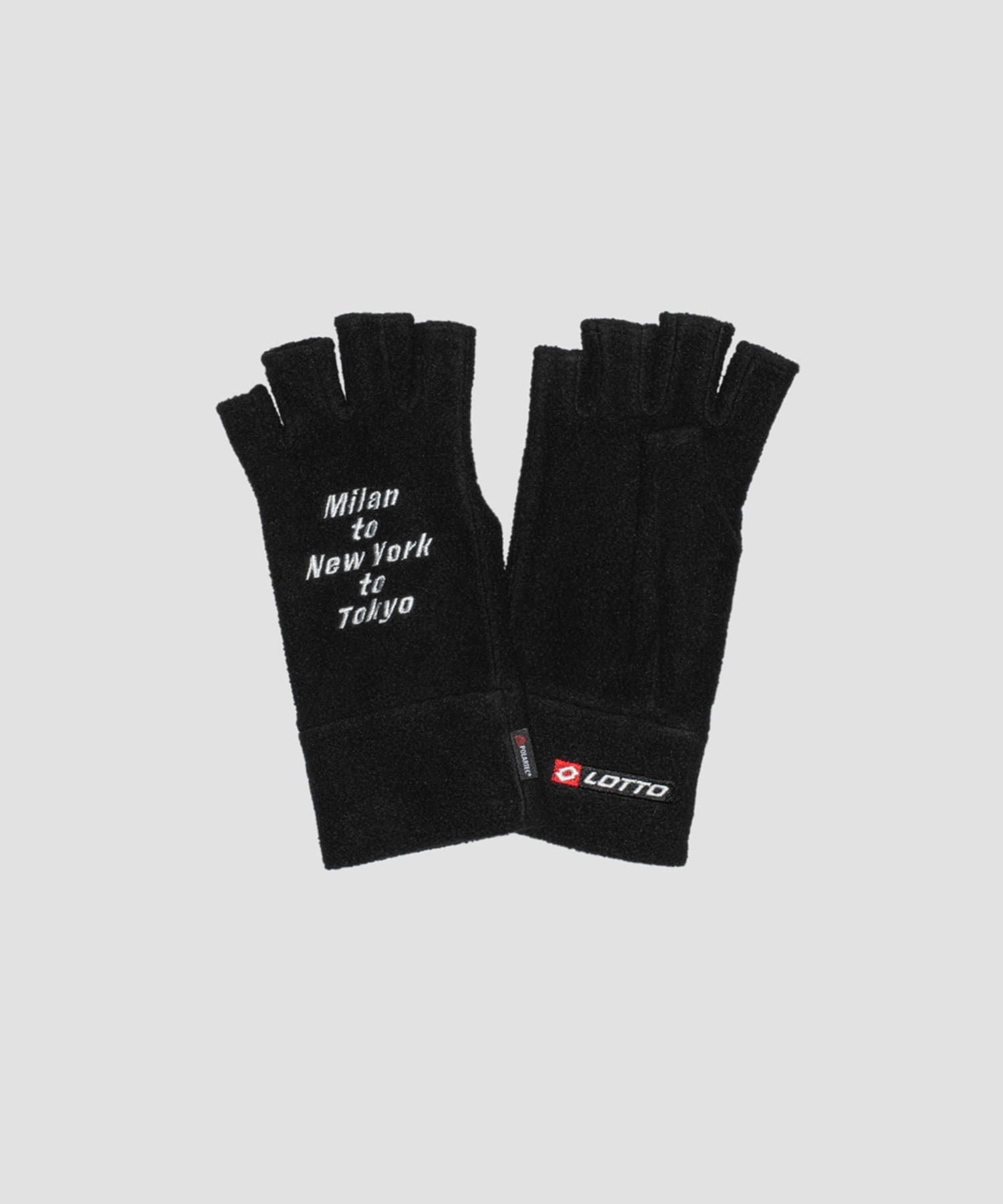 LOTTO　POLARTEC CUT-OFF GLOVES BLACK Free