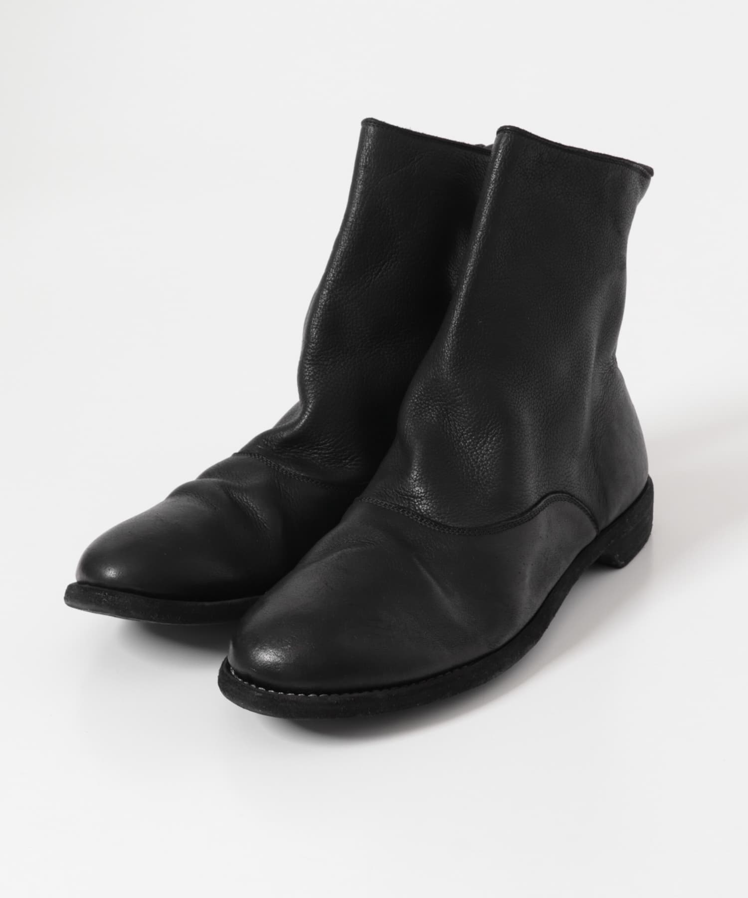 GUIDI　LINED BACK ZIP ARMY BOOT