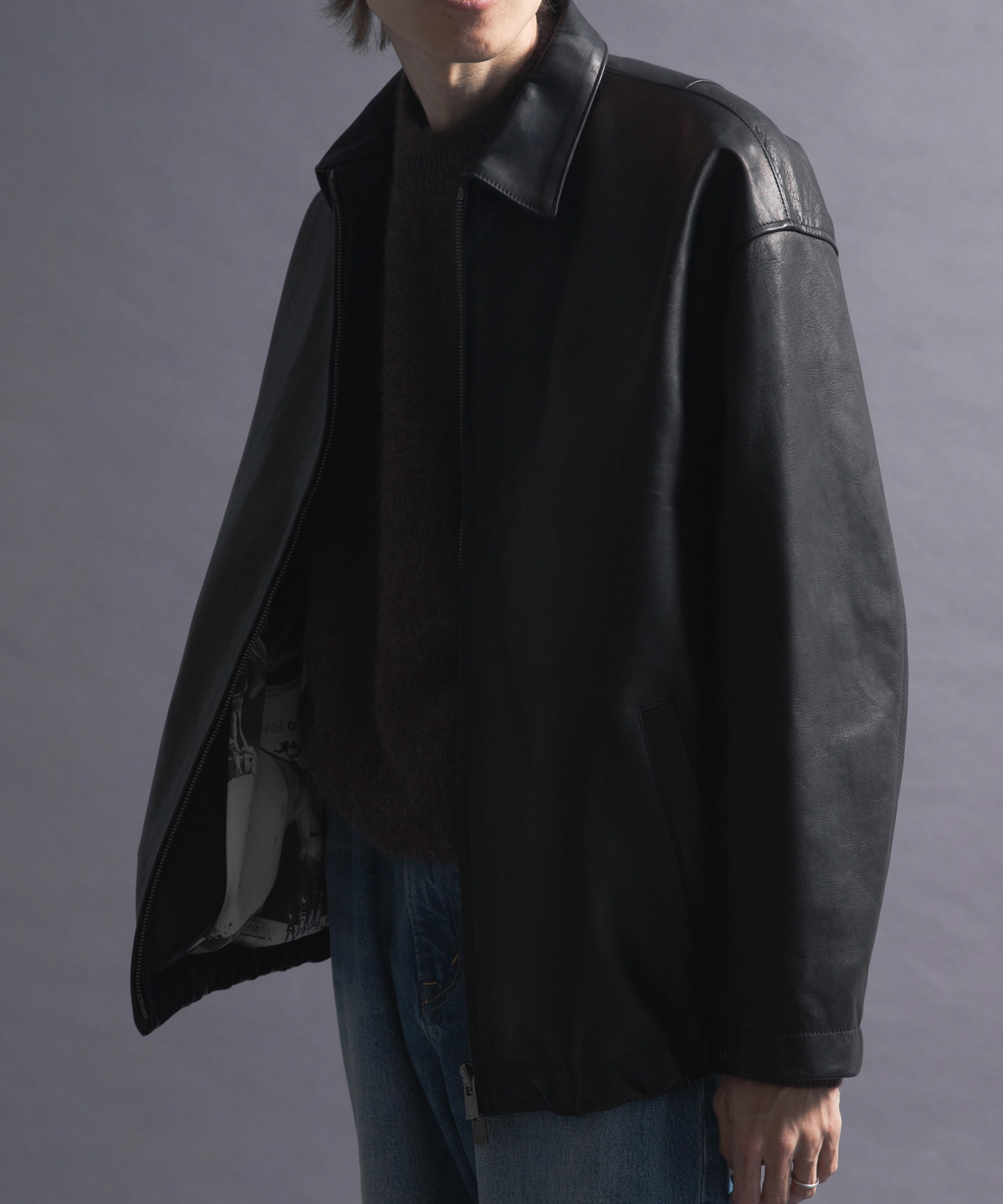 『別注』semoh×URBAN RESEARCH　Horse Leather Jacket BLACK 2