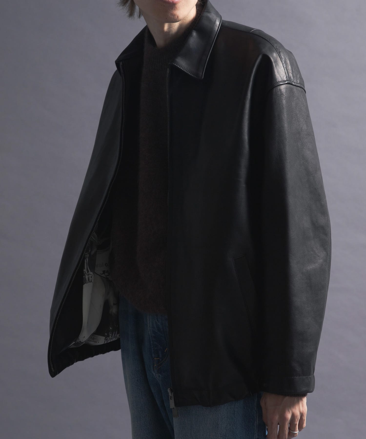 『別注』semoh×URBAN RESEARCH　Horse Leather Jacket BLACK 2