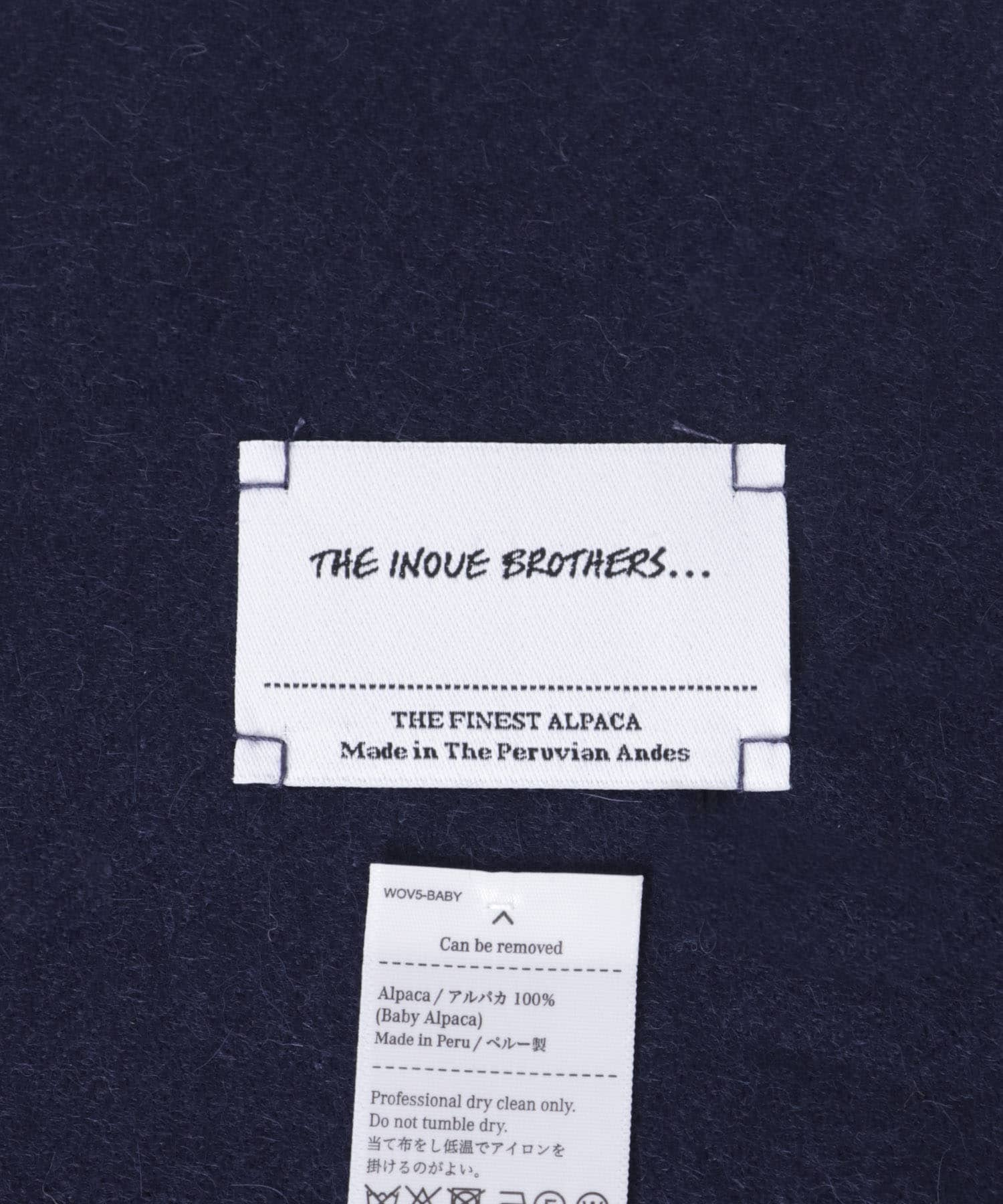 THE INOUE BROTHERS　Brushed Scarf Navy One