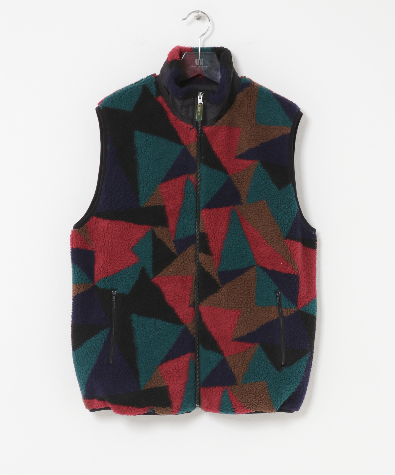 The DUFFER N NEPHEWS　JACQUARD BOA VEST MULTI M