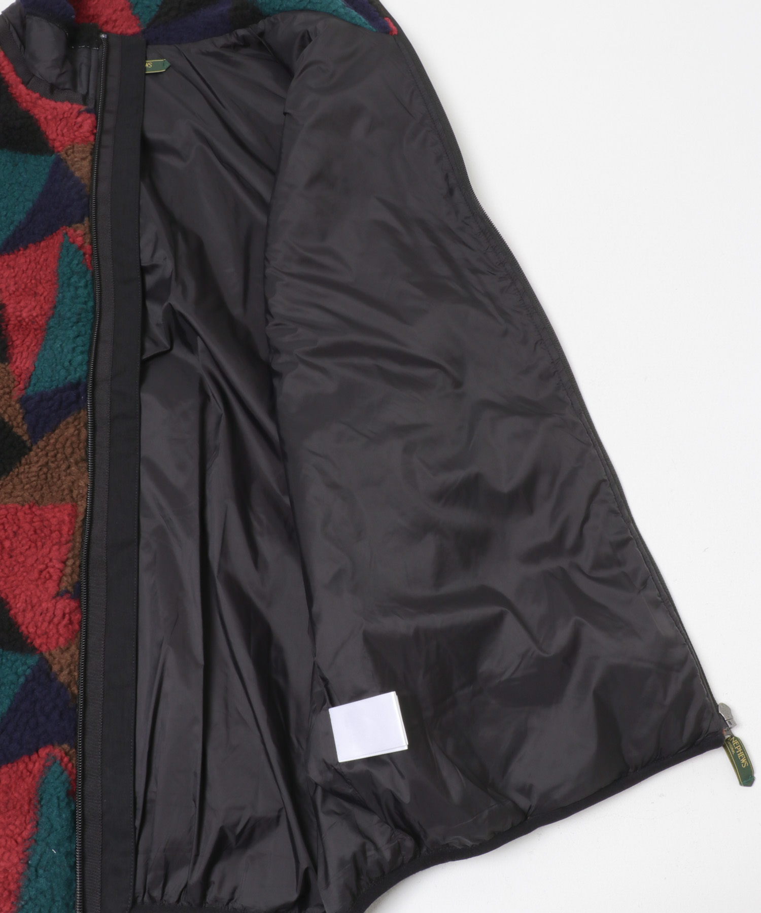 The DUFFER N NEPHEWS　JACQUARD BOA VEST MULTI M