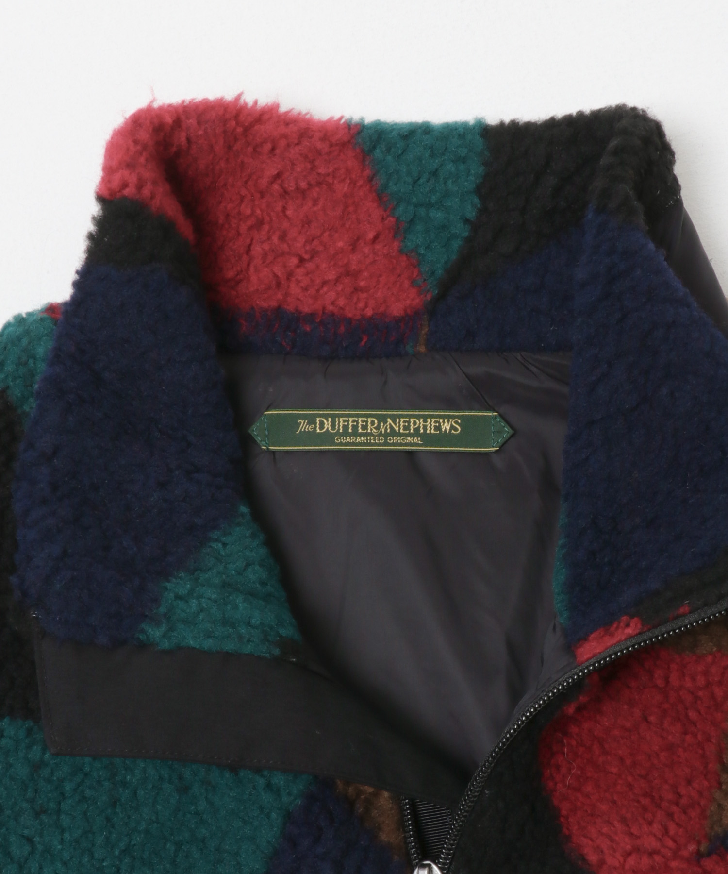 The DUFFER N NEPHEWS　JACQUARD BOA VEST MULTI M
