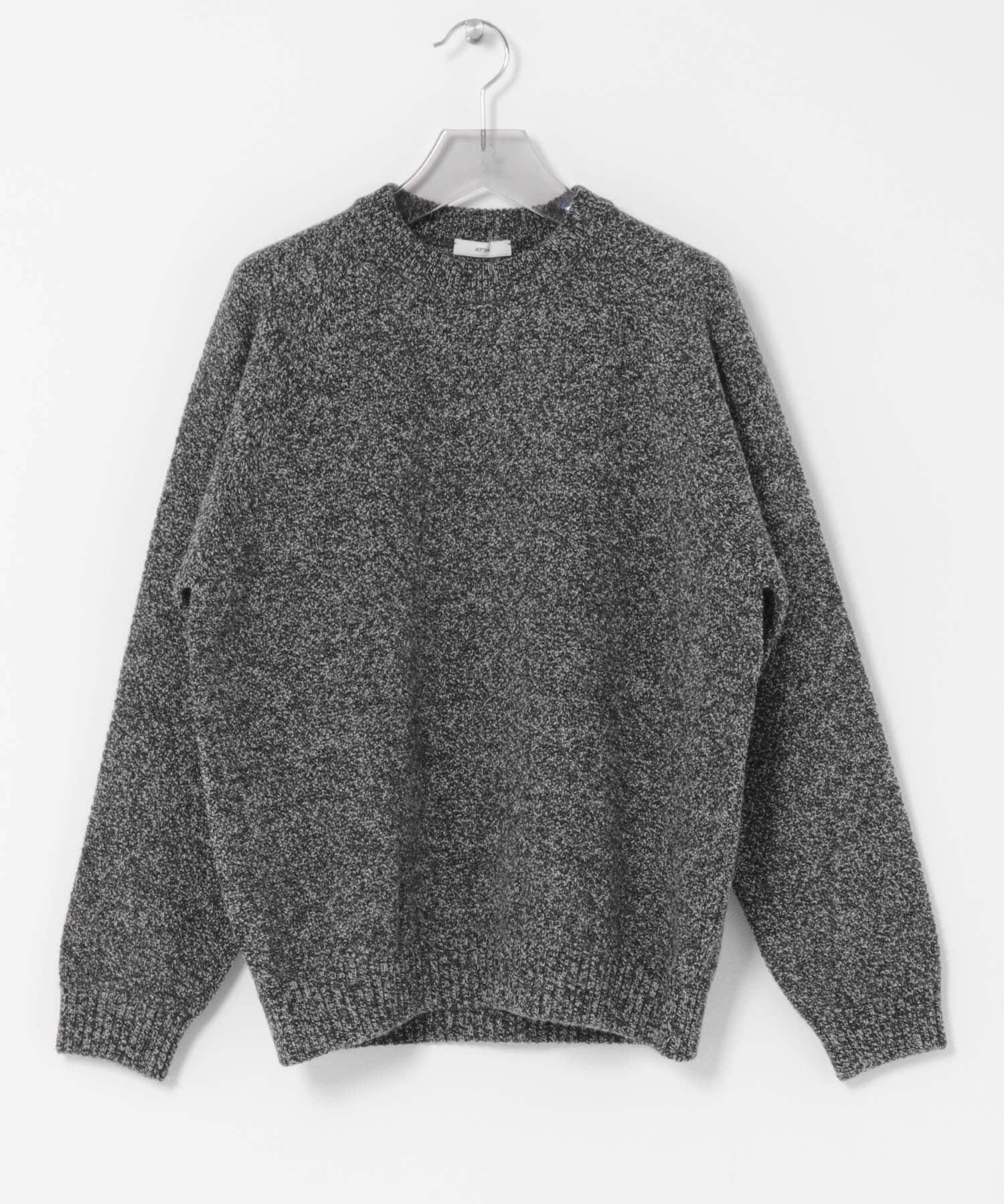ATON　LAMBS WOOL C/N SWEATER