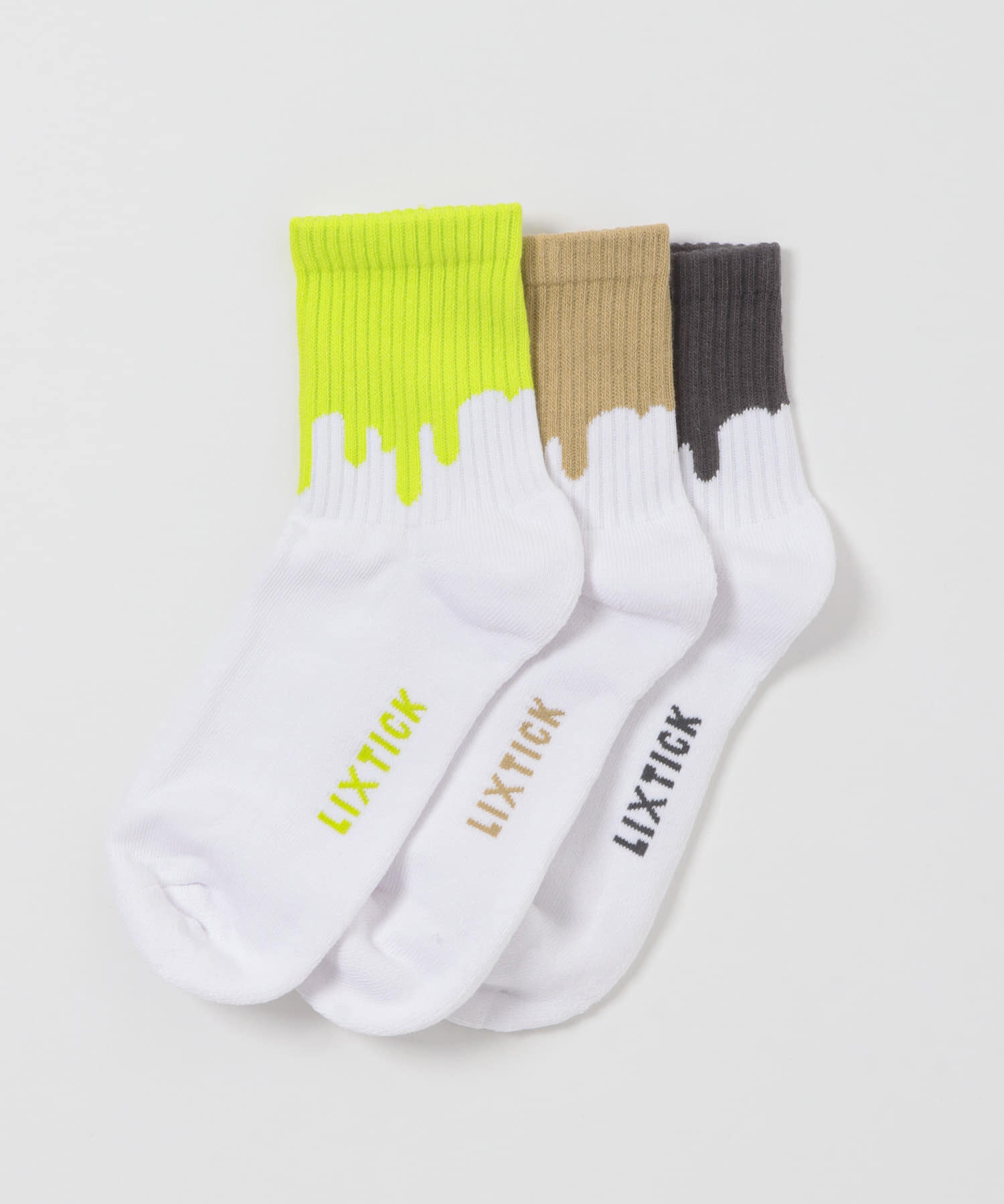 LIXTICK DRIP SOCKS 3PACK 5ST(One Gn/Be/Gr): ルーム＆インナー
