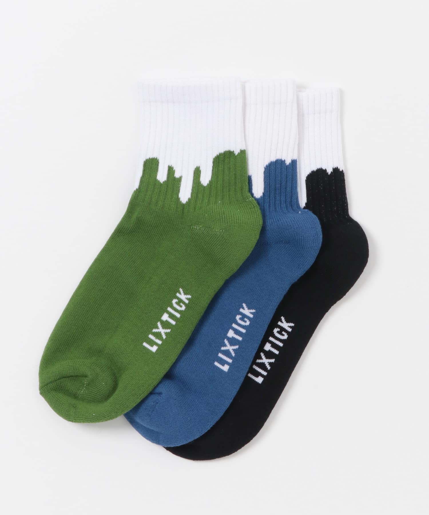 LIXTICK　DRIP SOCKS 3PACK REV L.G/N/Bk One