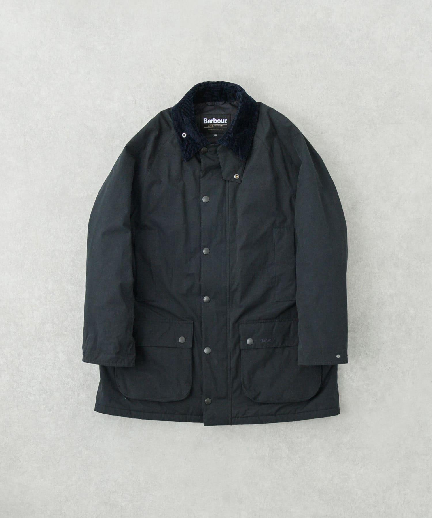 『別注』Barbour / URBAN RESEARCH　PADDED OS BEAUFORT navy 38