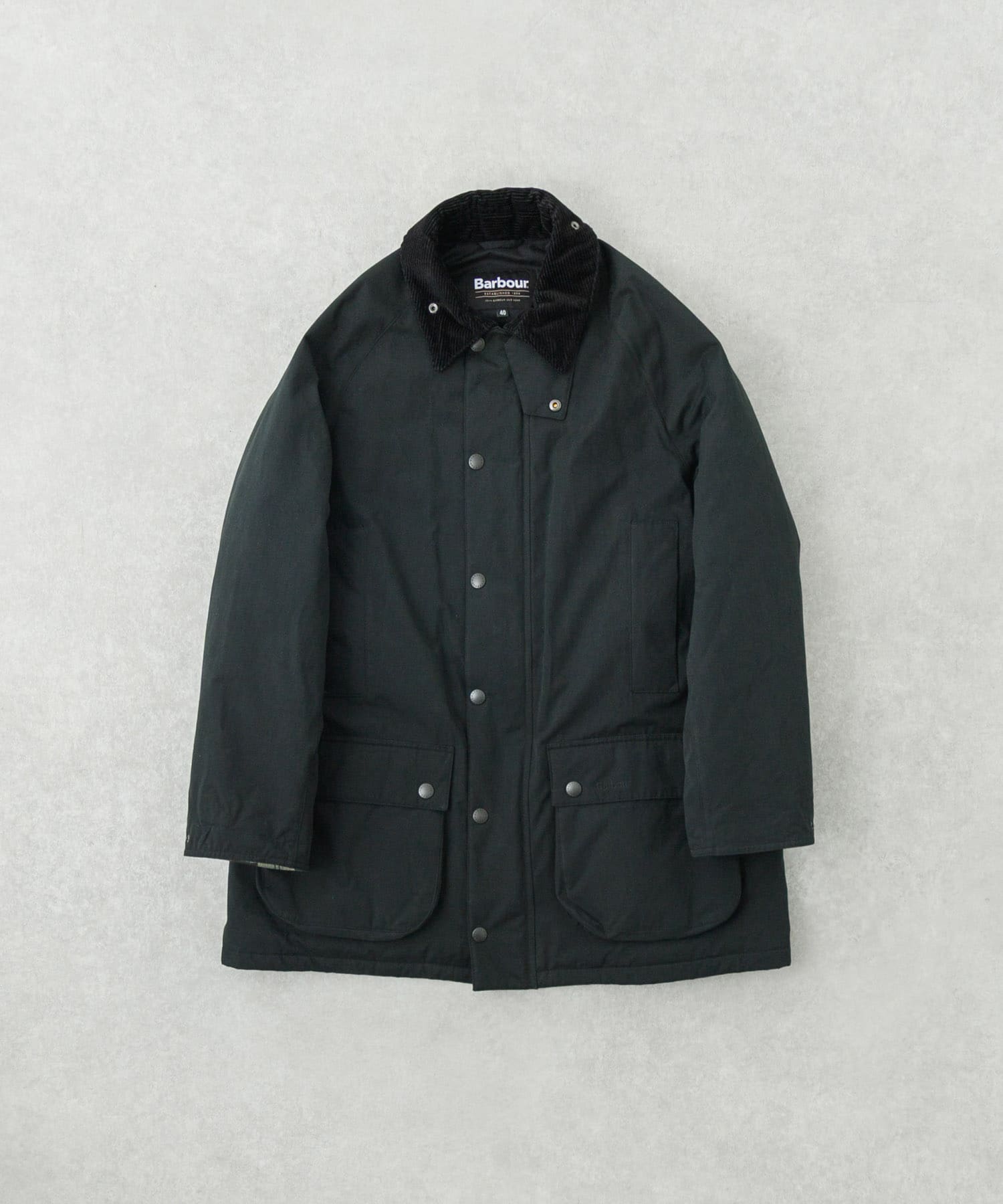 『別注』Barbour / URBAN RESEARCH　PADDED OS BEAUFORT black 38