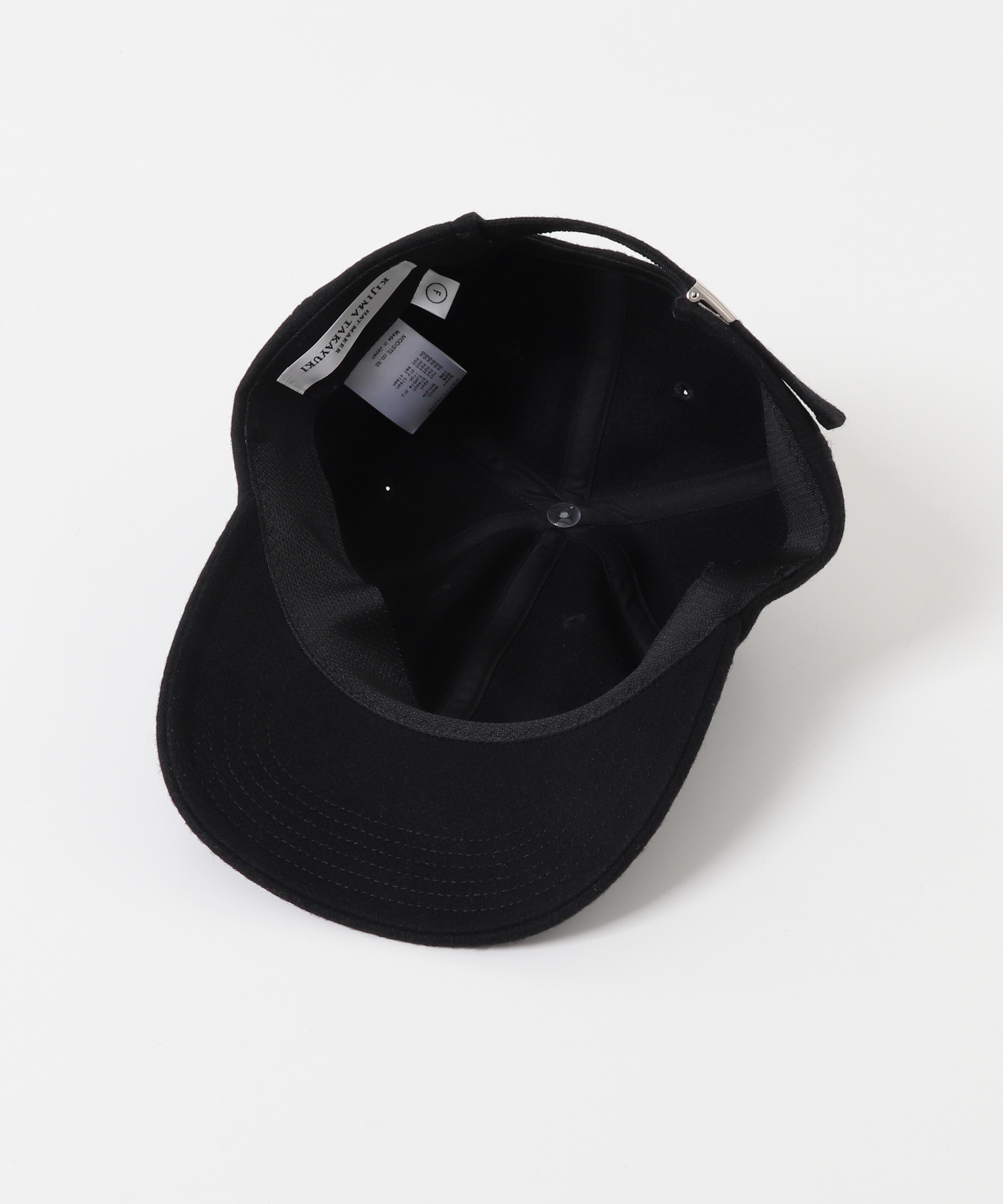 KIJIMA TAKAYUKI　MELTON 6PANEL CAP 01BLACK one