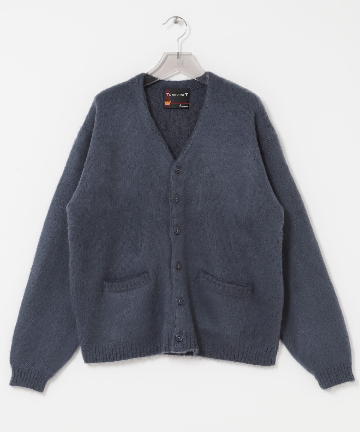 TOWNCRAFT　SOLID SHAGGY CARDIGAN NAVY M