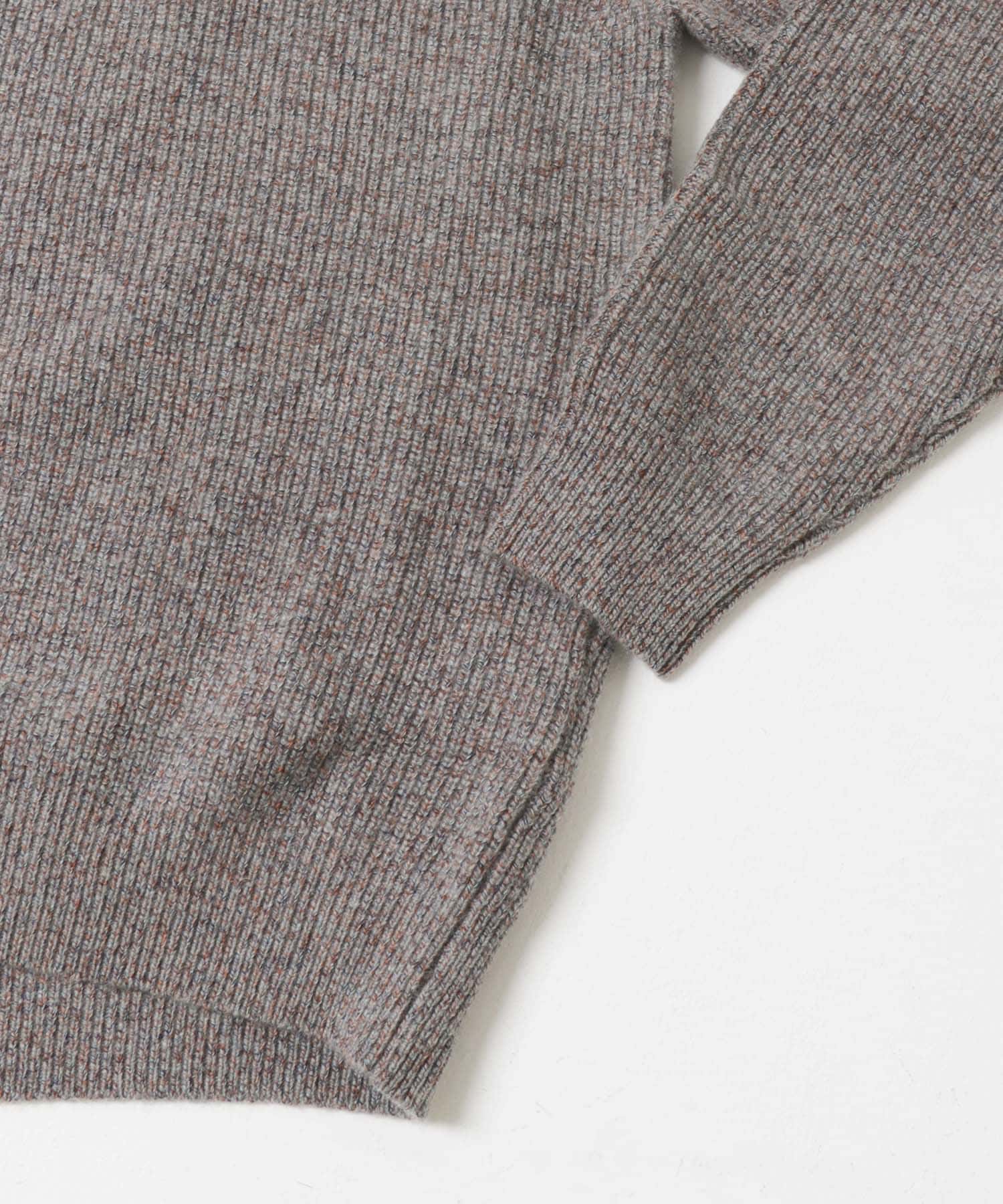 ULTERIOR　WOOL COTTON RIB DRIVERS KNIT GREY MIX M