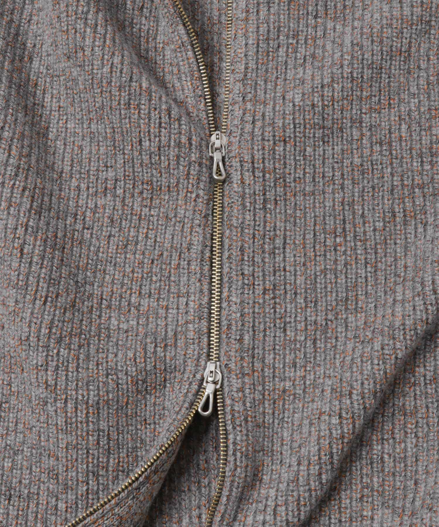 ULTERIOR　WOOL COTTON RIB DRIVERS KNIT GREY MIX M