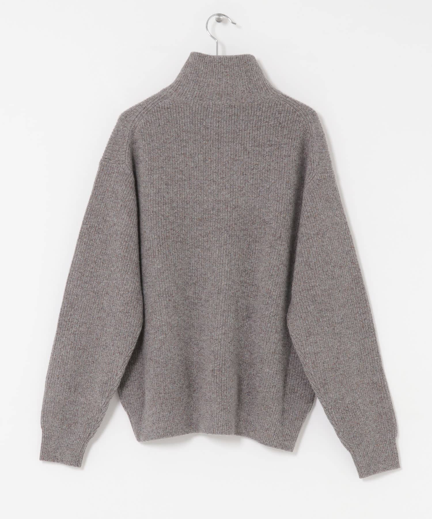 ULTERIOR　WOOL COTTON RIB DRIVERS KNIT GREY MIX M