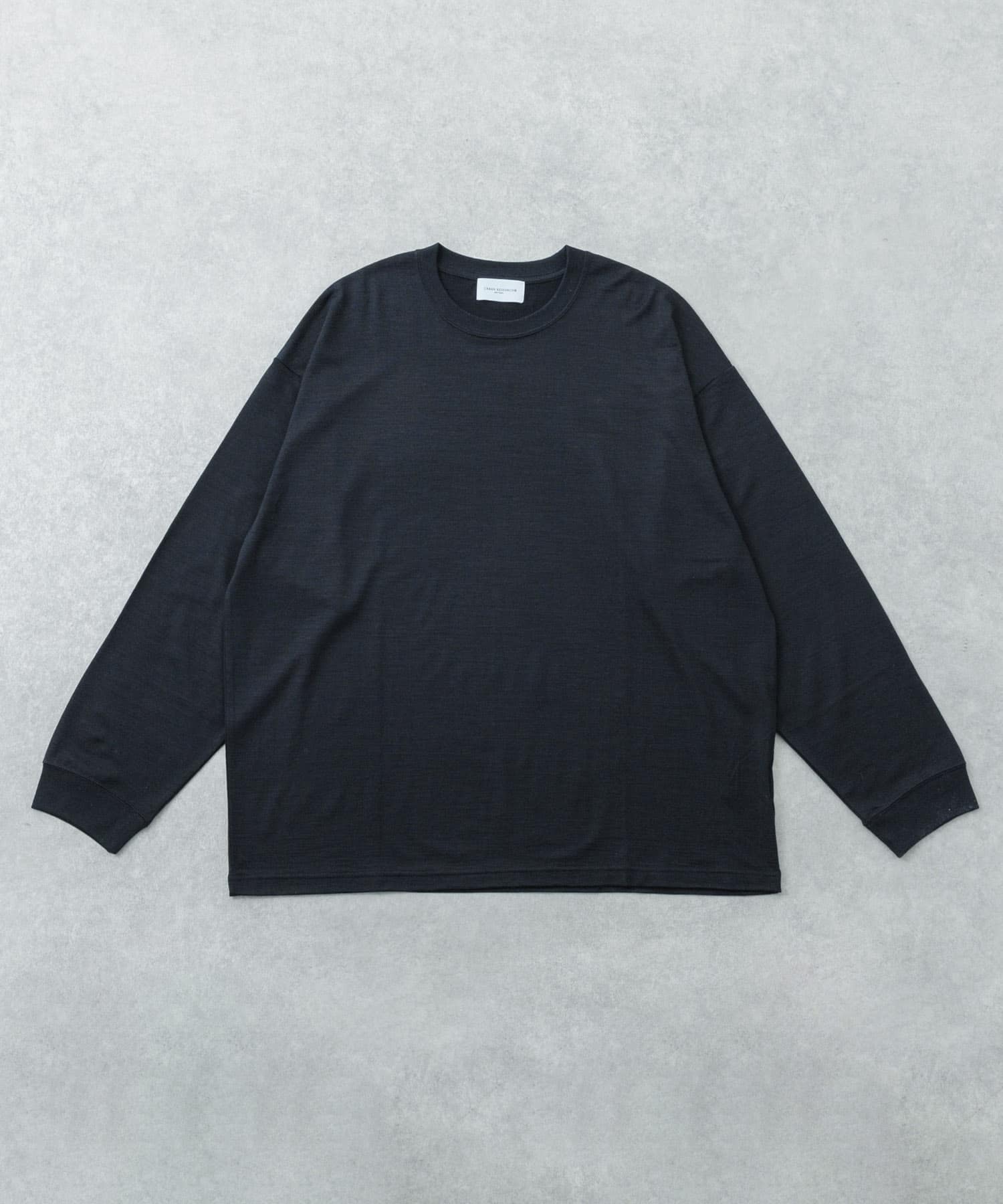 new basic　WASHABLE MERINO WOOL LONG-SLEEVE