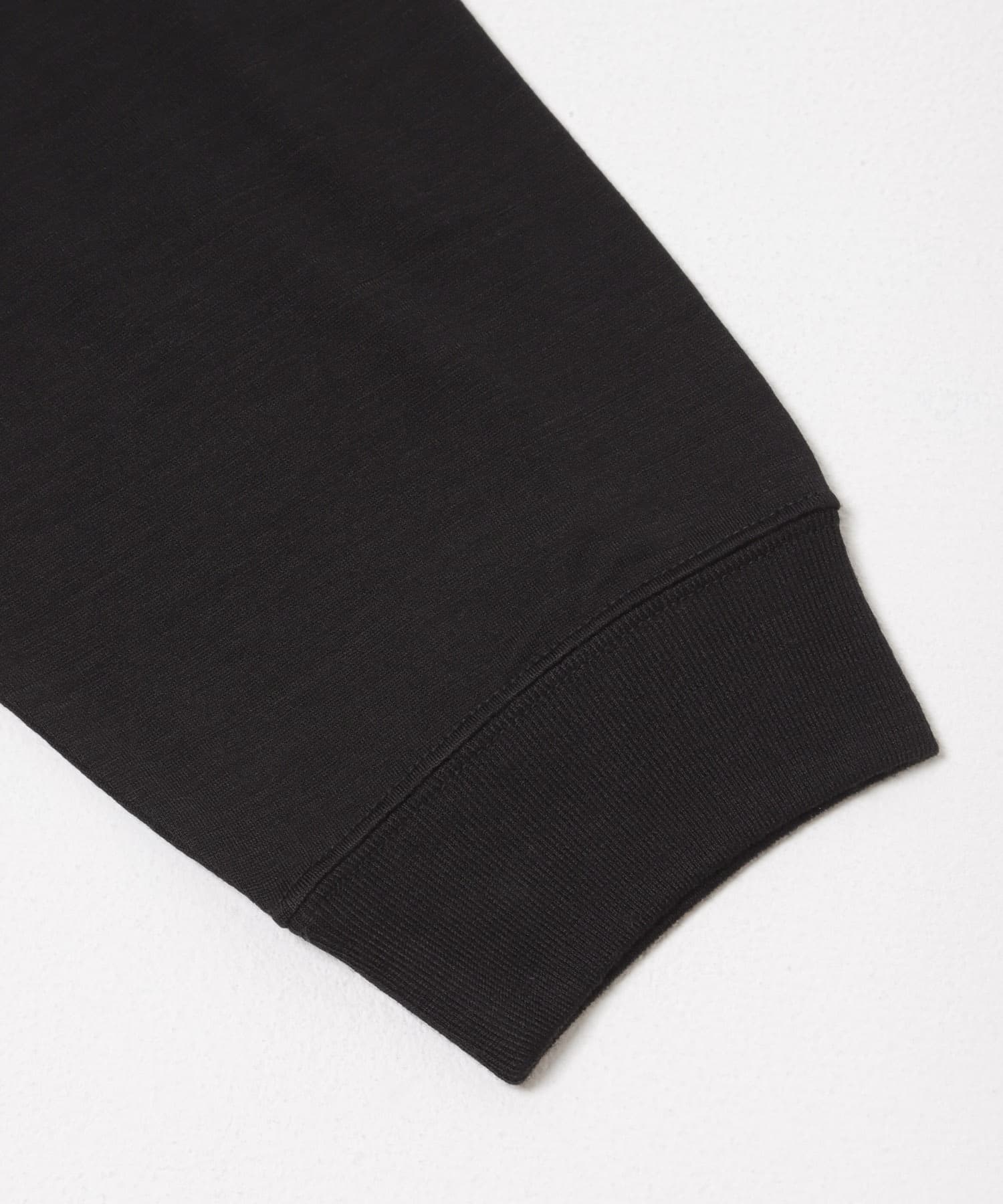 new basic　WASHABLE MERINO WOOL LONG-SLEEVE BLACK M