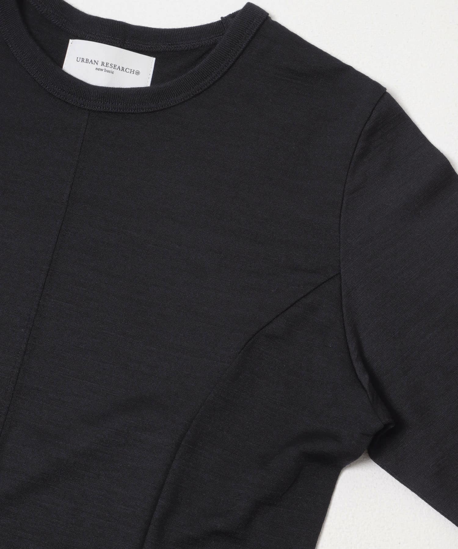 new basic　WASHABLE WOOL FLARE ONE-PIECE NAVY 36