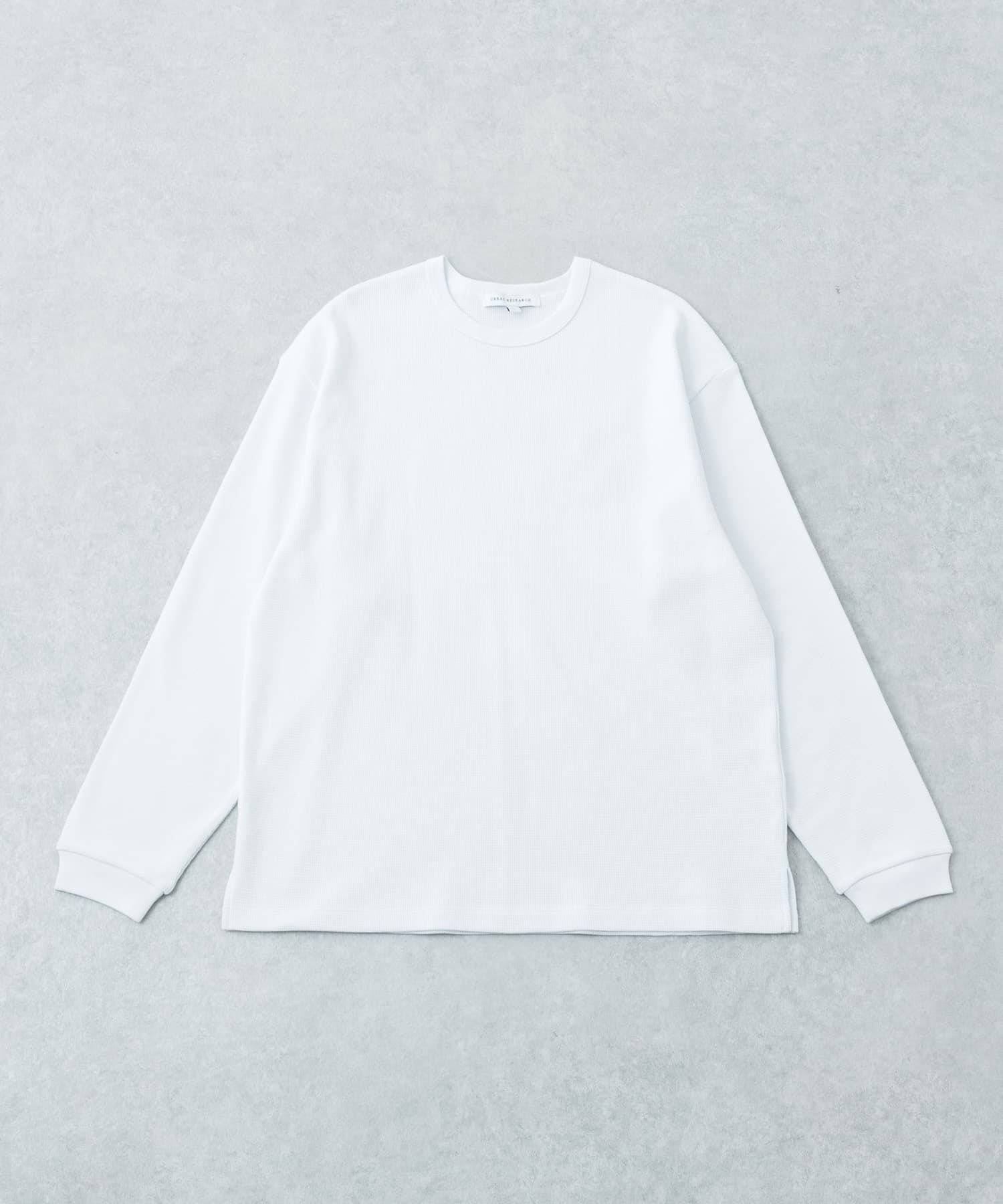 『UR TECH』度詰めワッフルロングスリーブ WHITE XL