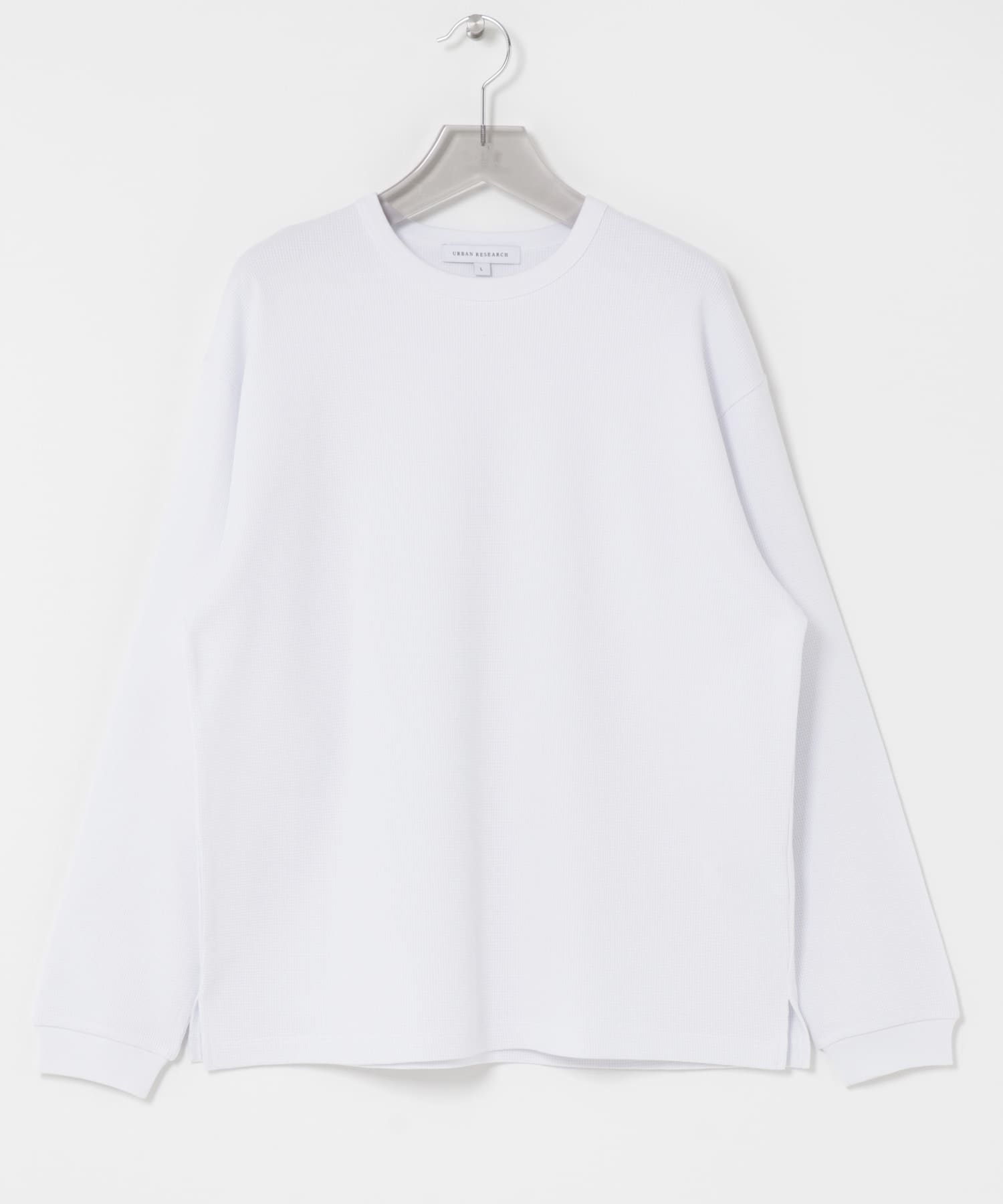 『UR TECH』度詰めワッフルロングスリーブ WHITE XL