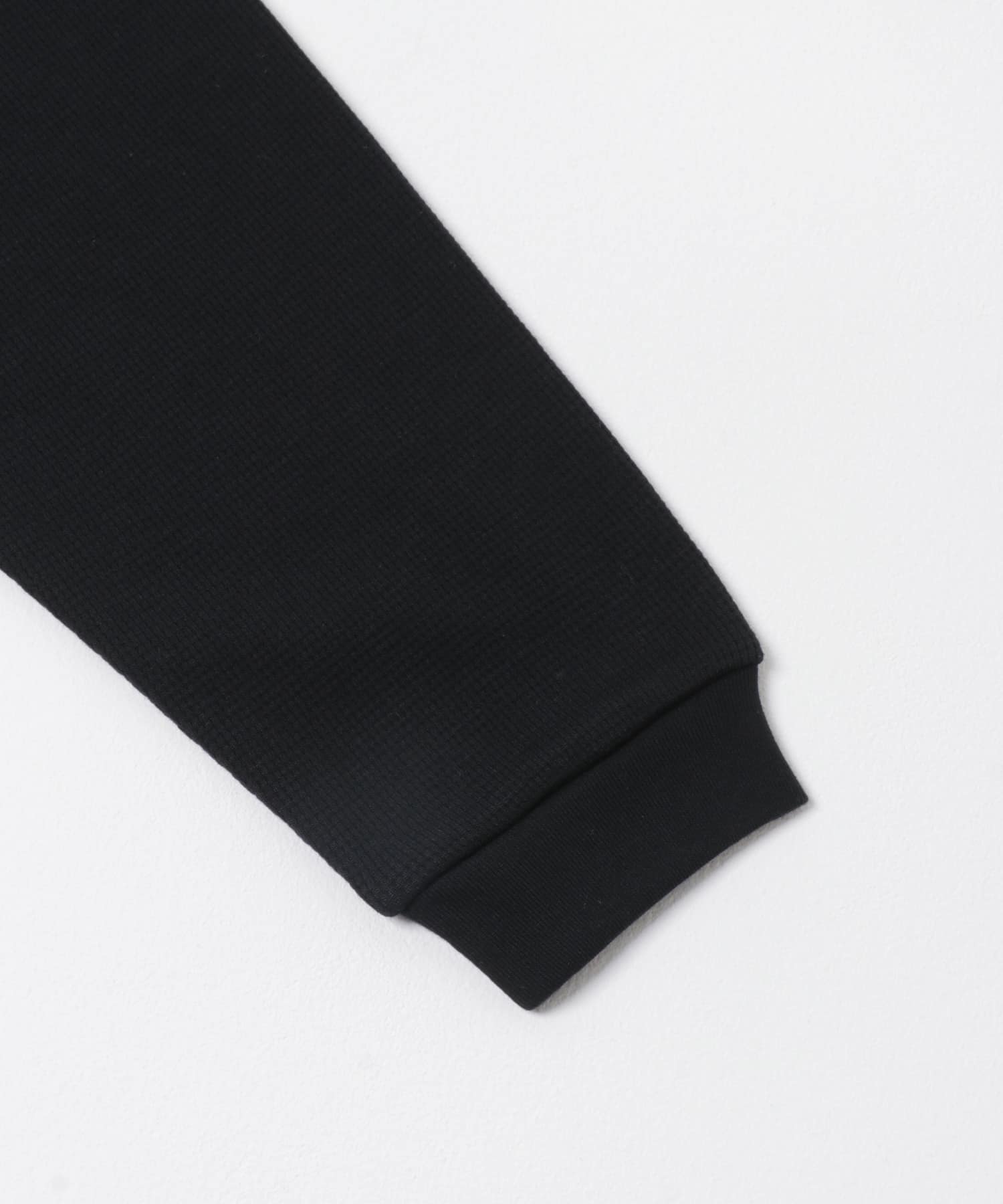 『UR TECH』度詰めワッフルロングスリーブ BLACK S