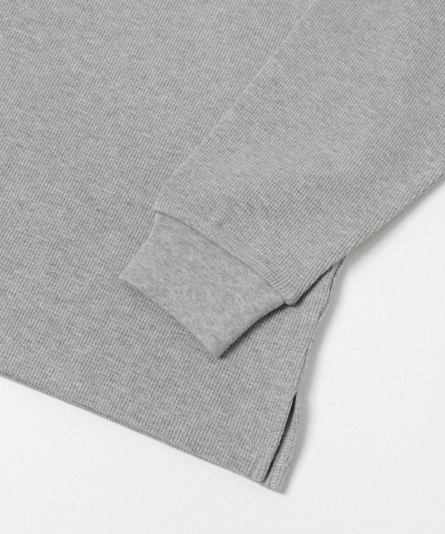 『UR TECH』度詰めワッフルヘンリーロングスリーブ GRAY H M