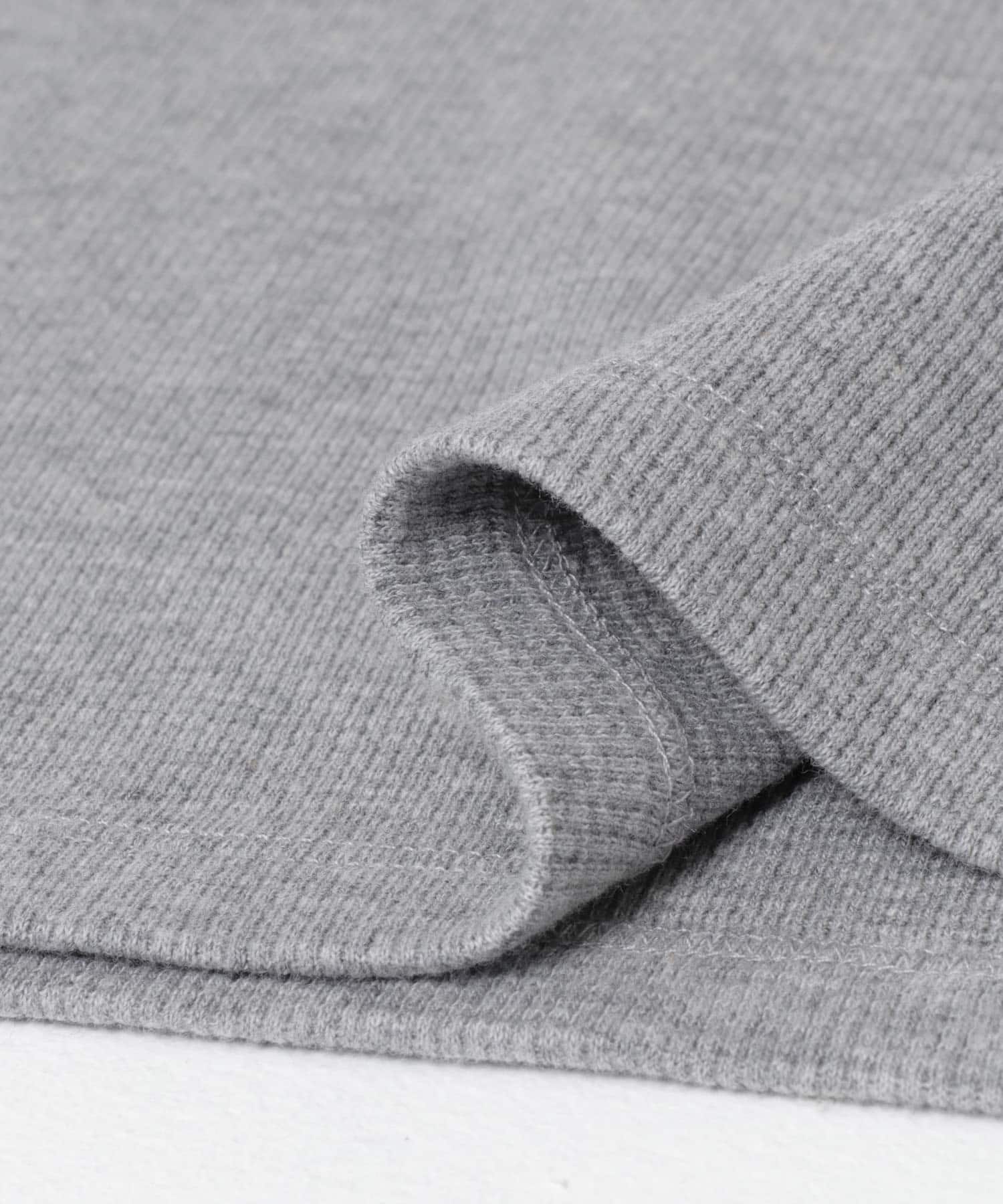 『UR TECH』度詰めワッフルヘンリーロングスリーブ GRAY H M