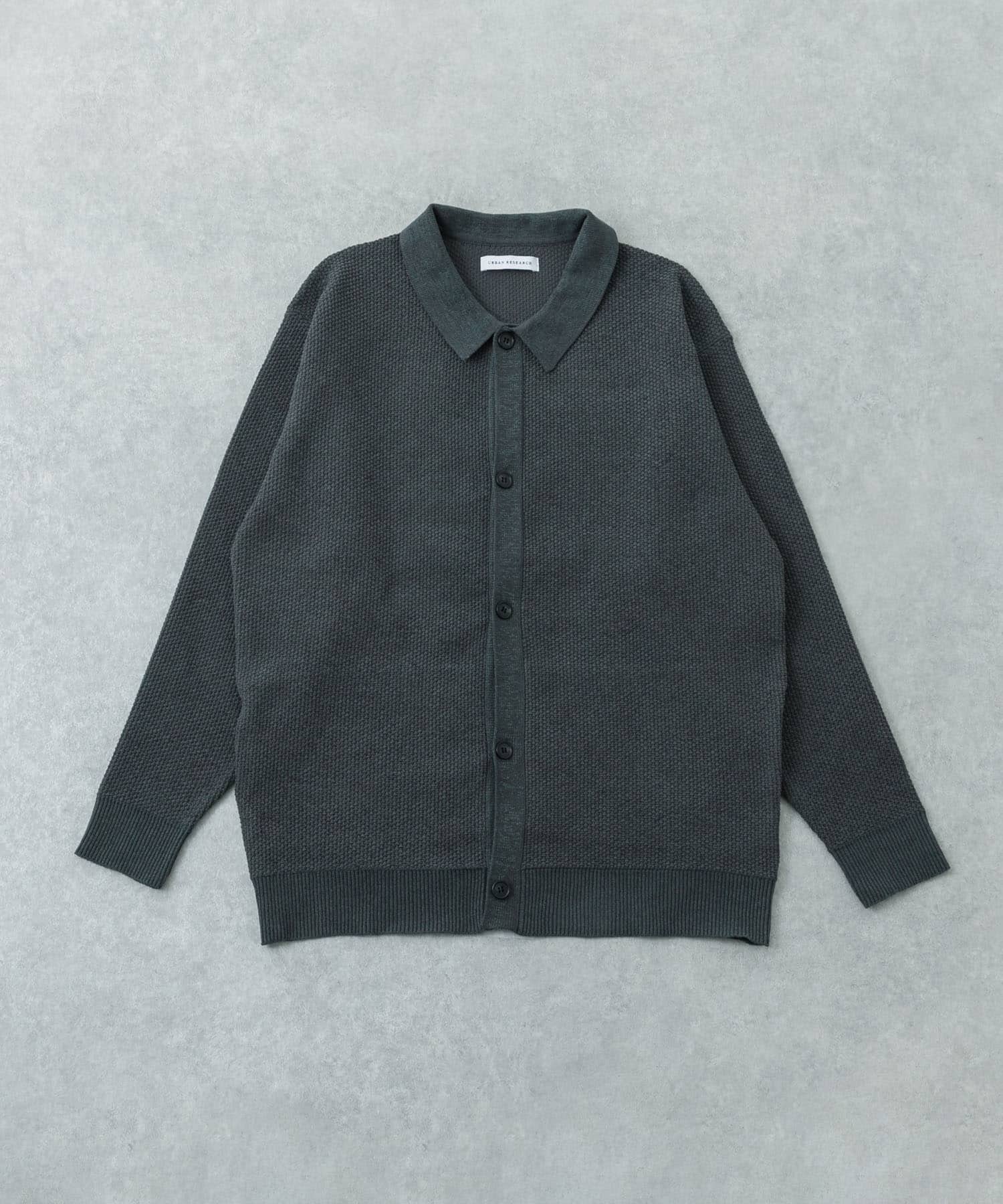 モールリュクスポロカーディガン CHARCOAL L