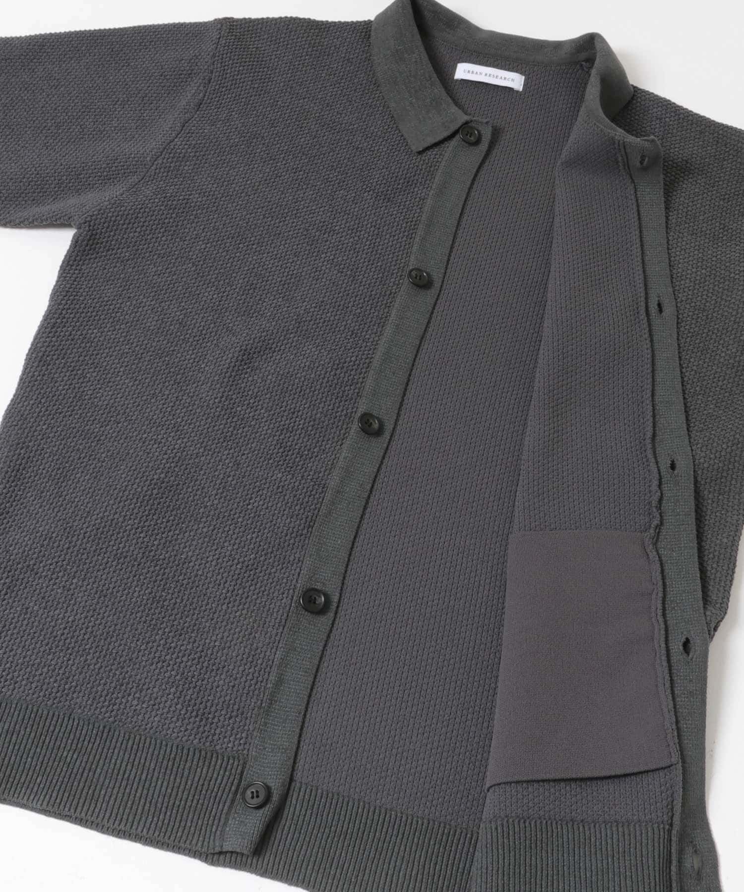 モールリュクスポロカーディガン CHARCOAL M