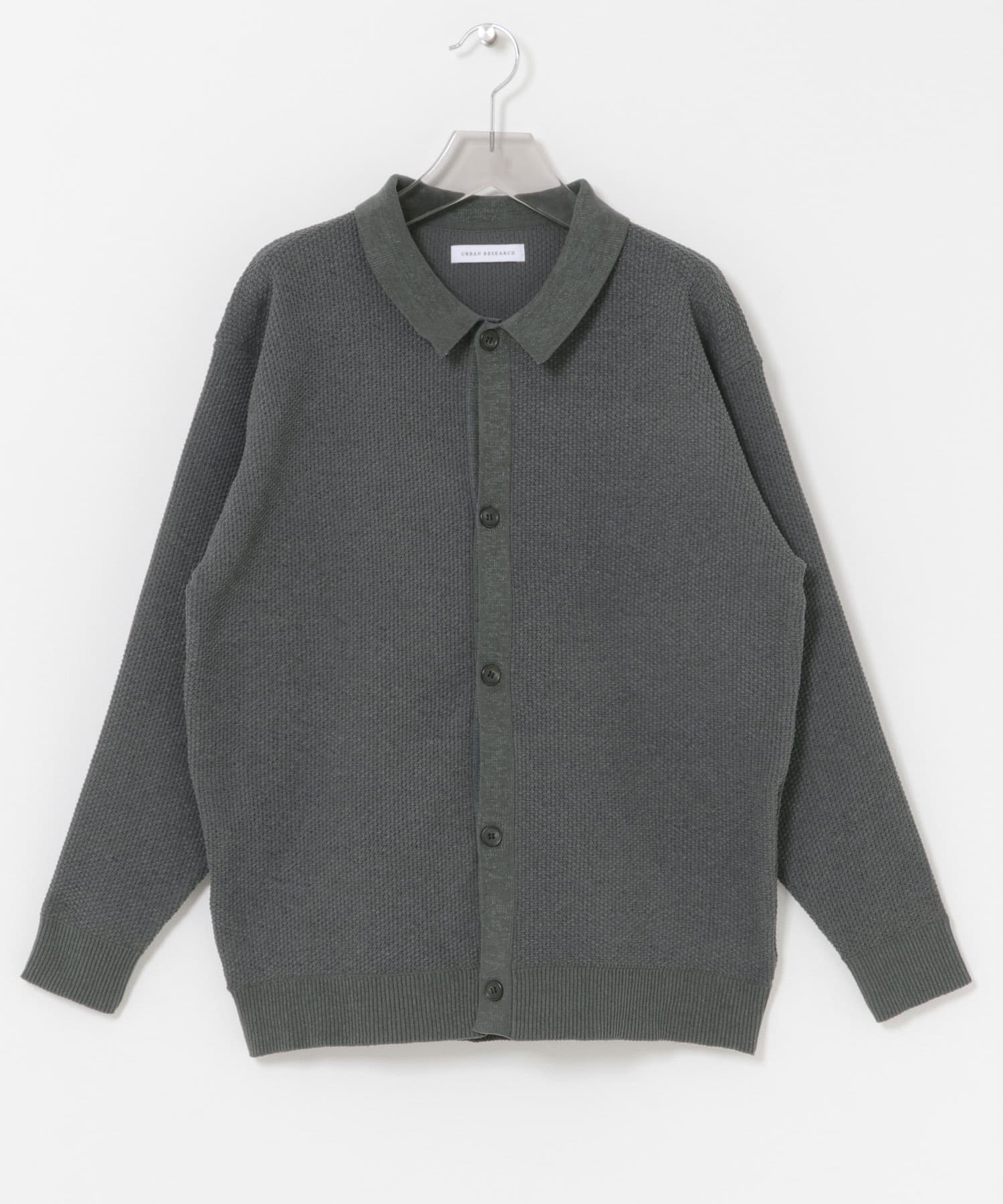 モールリュクスポロカーディガン CHARCOAL M