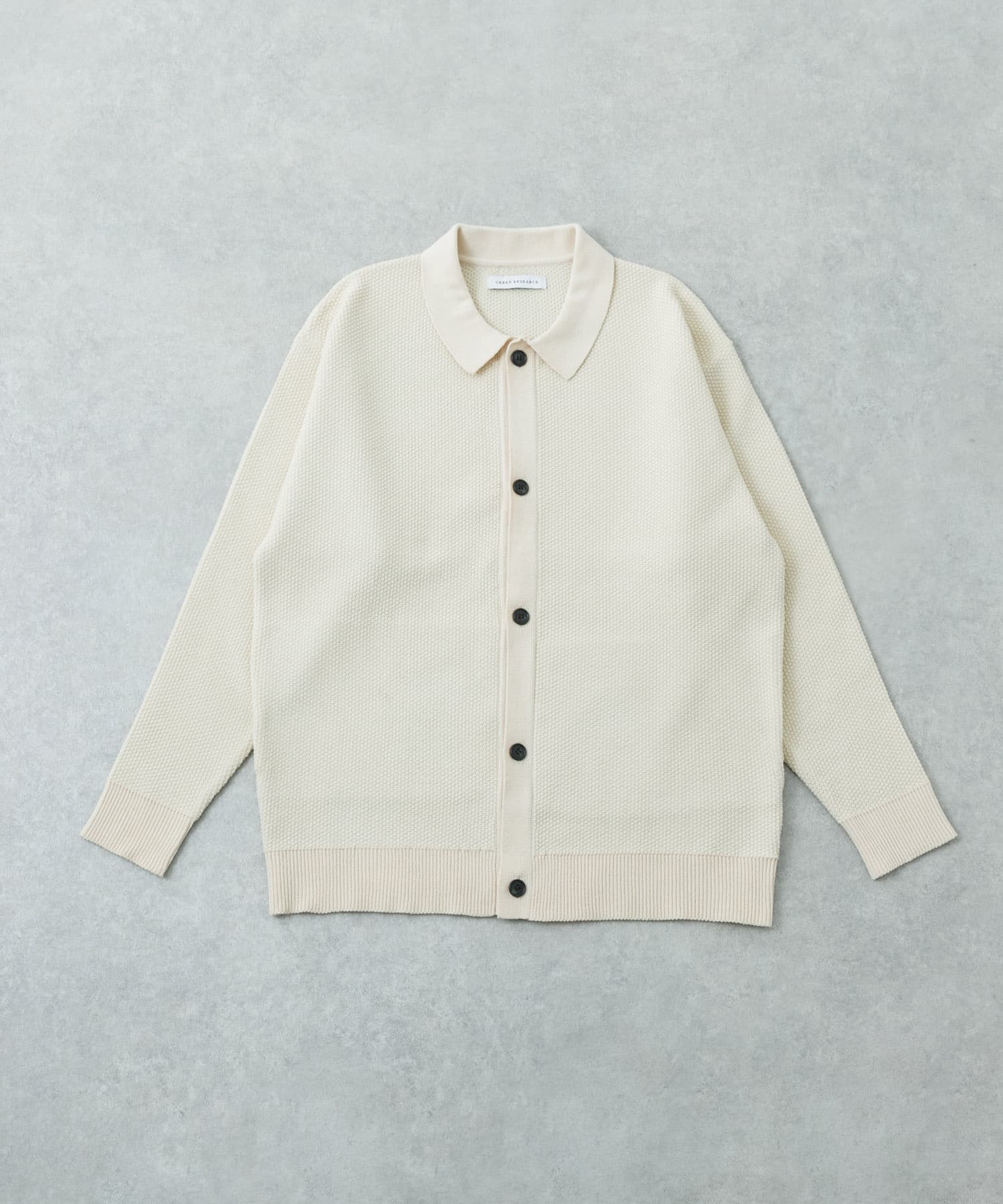 モールリュクスポロカーディガン IVORY M