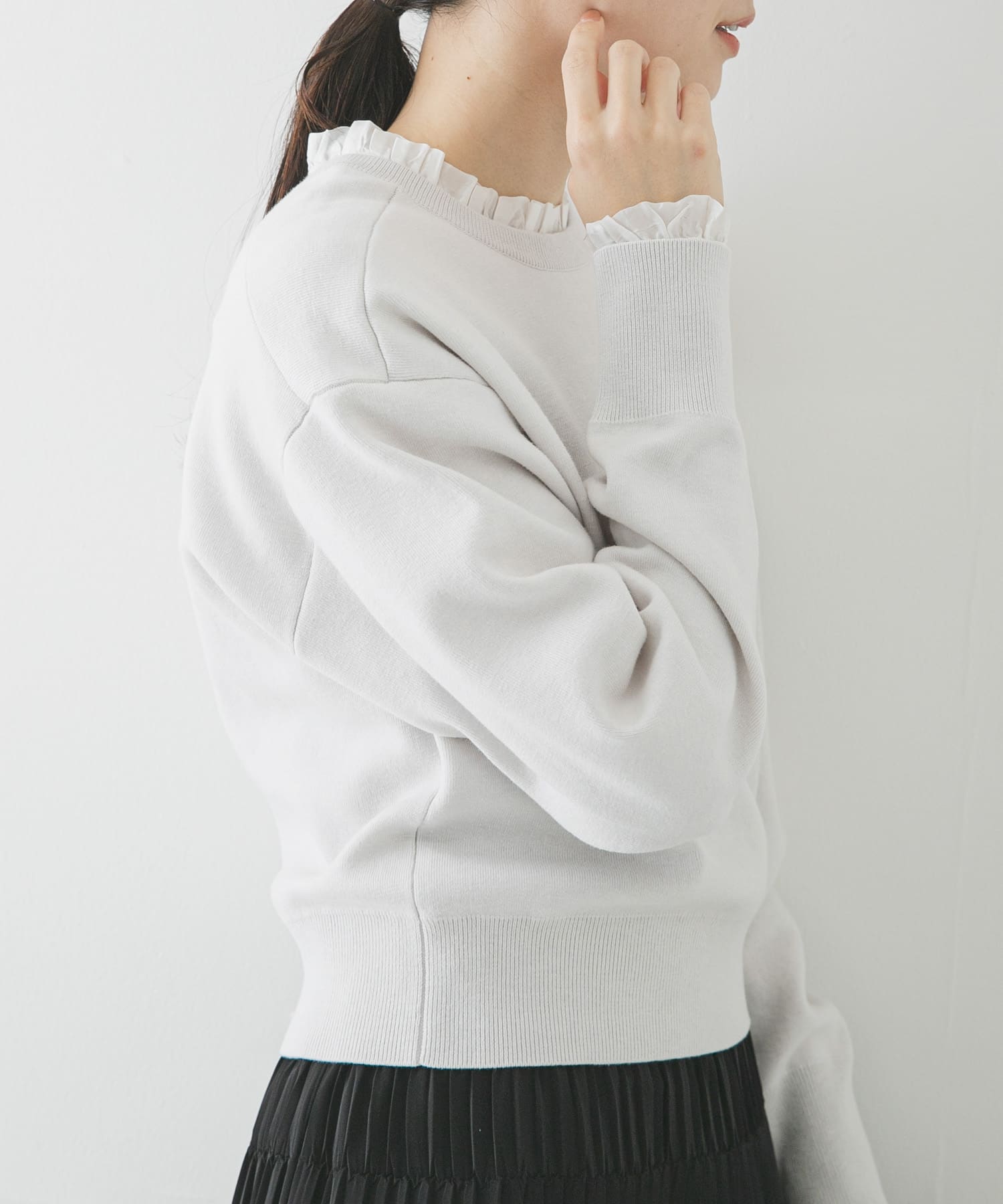 フリルデザインシアーカットソー(Free OFF WHITE): トップス｜URBAN