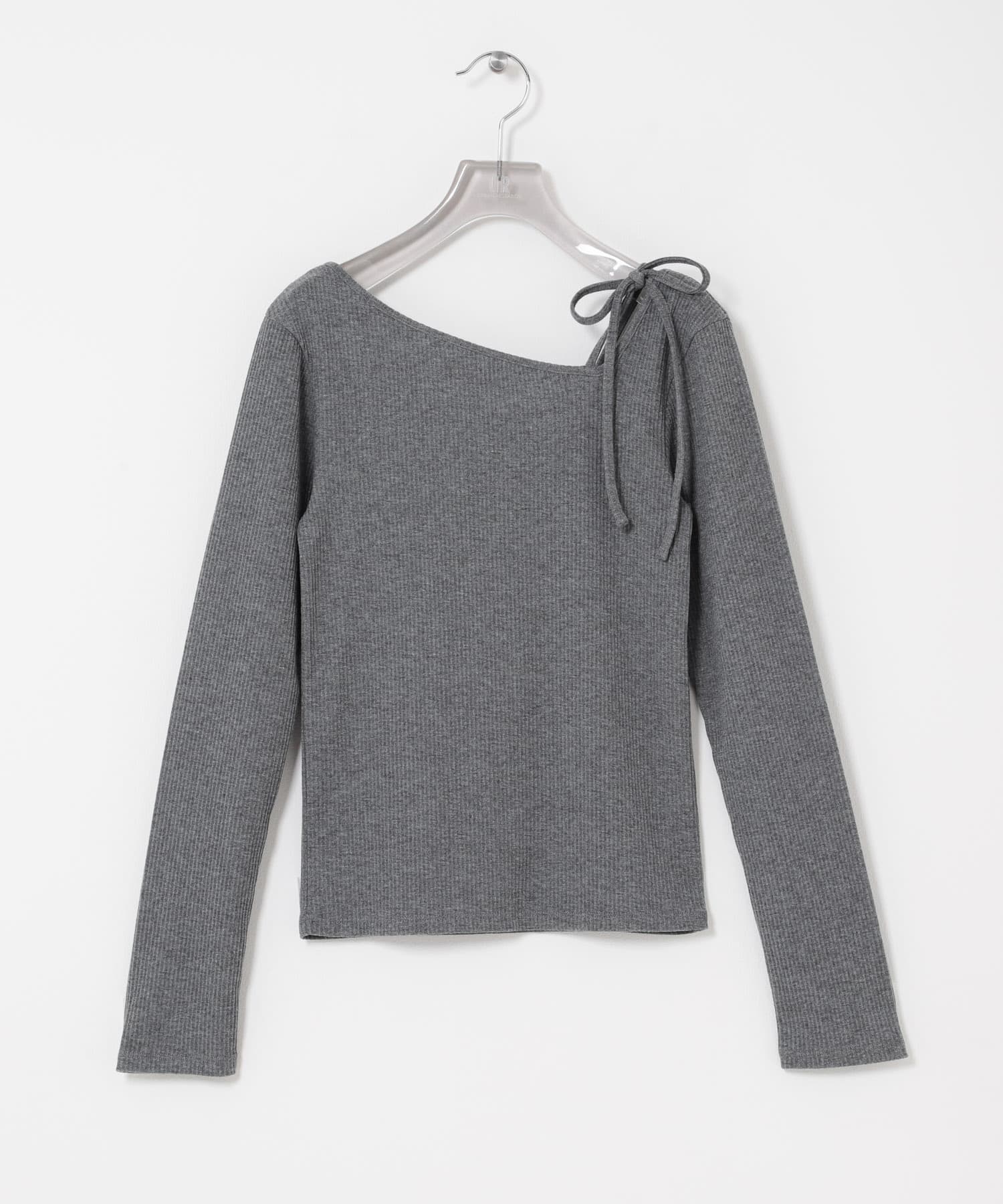 カットアウトリボントップス GRAY Free