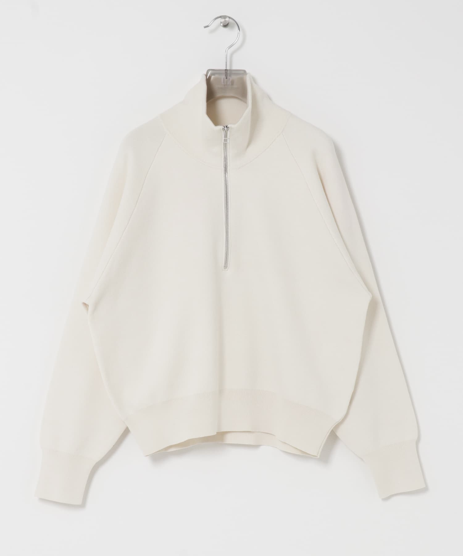 ハーフジップスウェットニット OFF WHITE Free