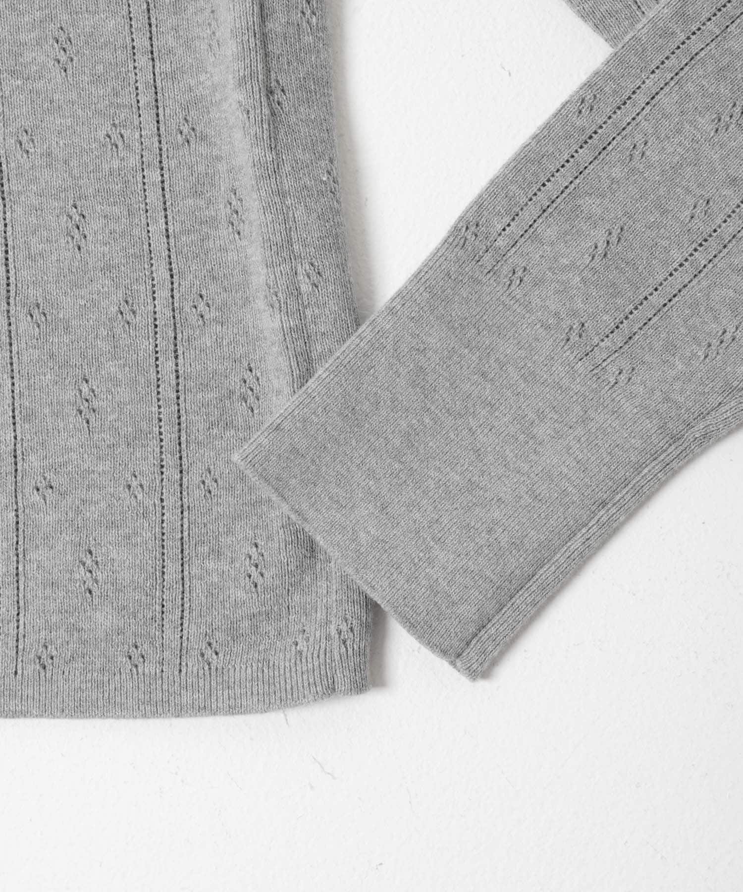 パターンメッシュヘンリーネックニット(Free MINT): トップス｜URBAN