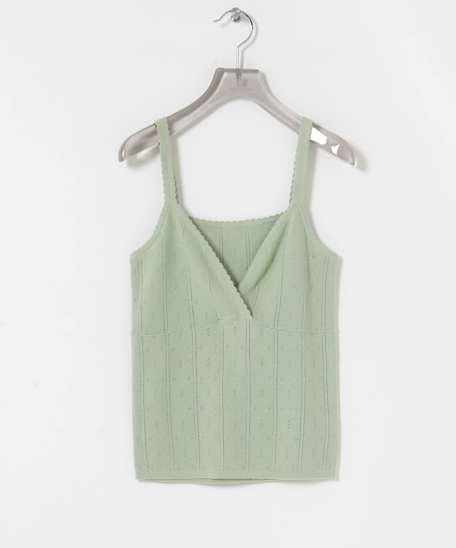 パターンメッシュニットキャミソール MINT Free