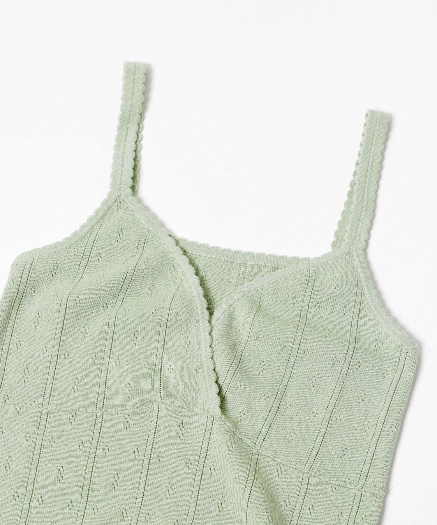 パターンメッシュニットキャミソール MINT Free