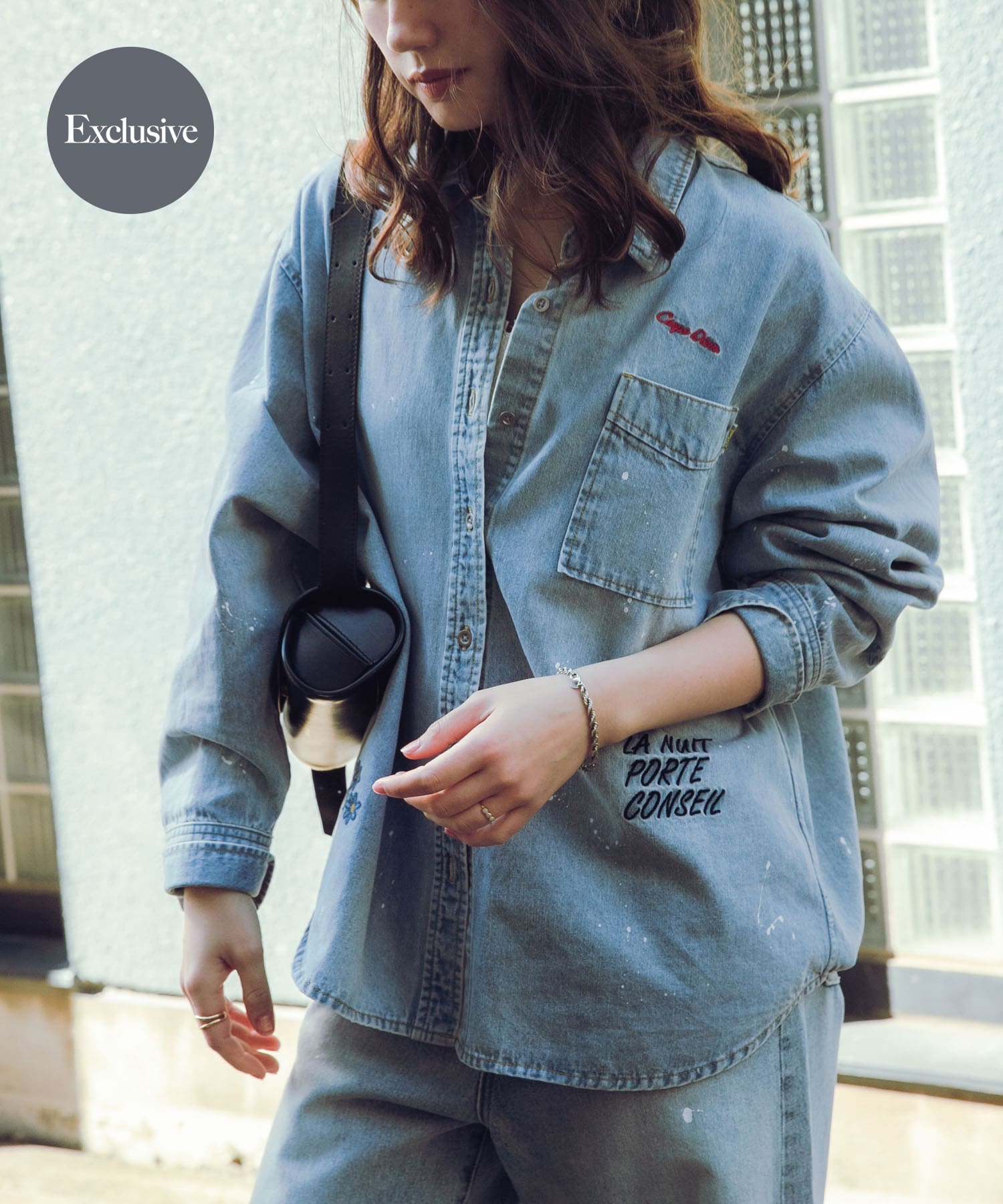 『別注』PICCADILLY×URBAN RESEARCH　刺繍デニムシャツ
