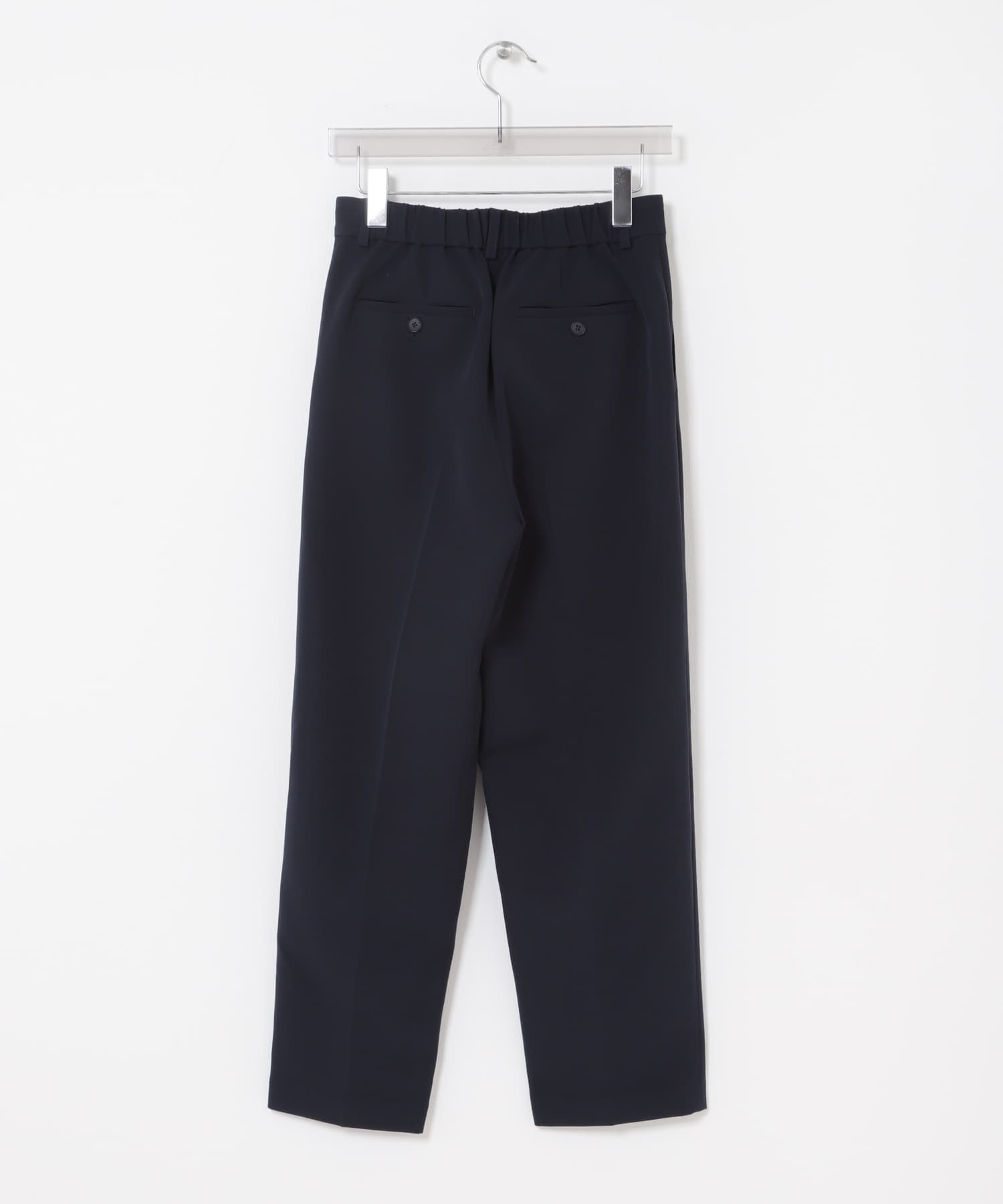 『3サイズ展開』タックテーパードパンツ NAVY 36