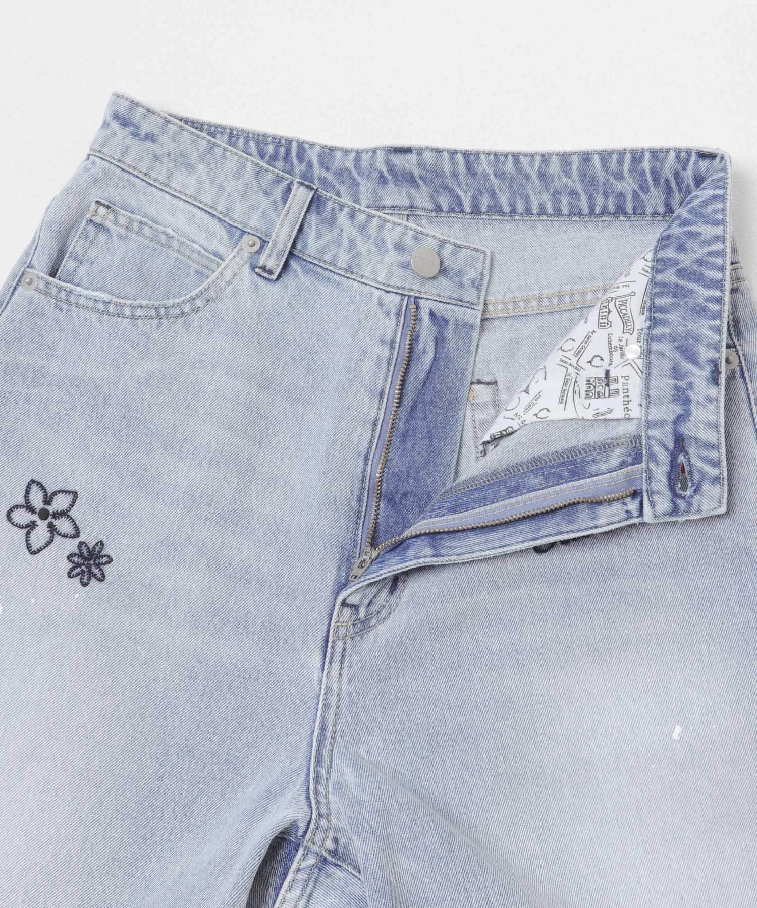 『別注』PICCADILLY×URBAN RESEARCH　刺繍デニムパンツ LT INDIGO 36