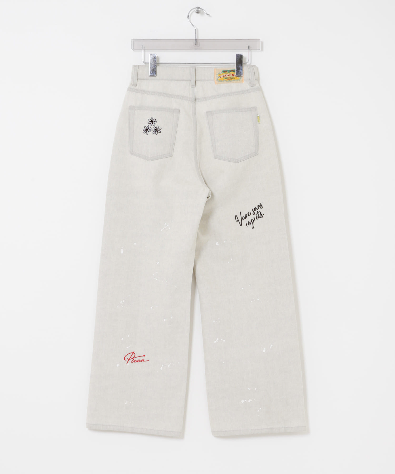 『別注』PICCADILLY×URBAN RESEARCH　刺繍デニムパンツ LT GRAY 36