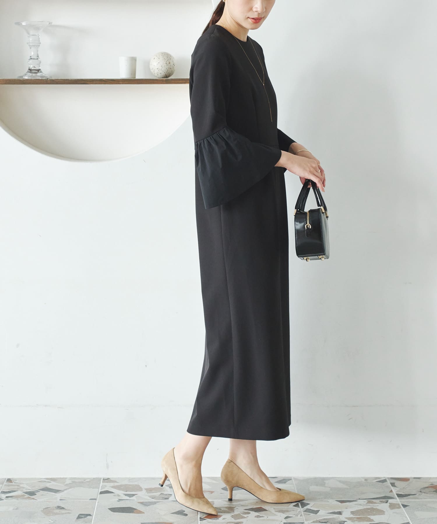フレアスリーブワンピース(36 BLACK): ワンピース｜URBAN RESEARCH公式